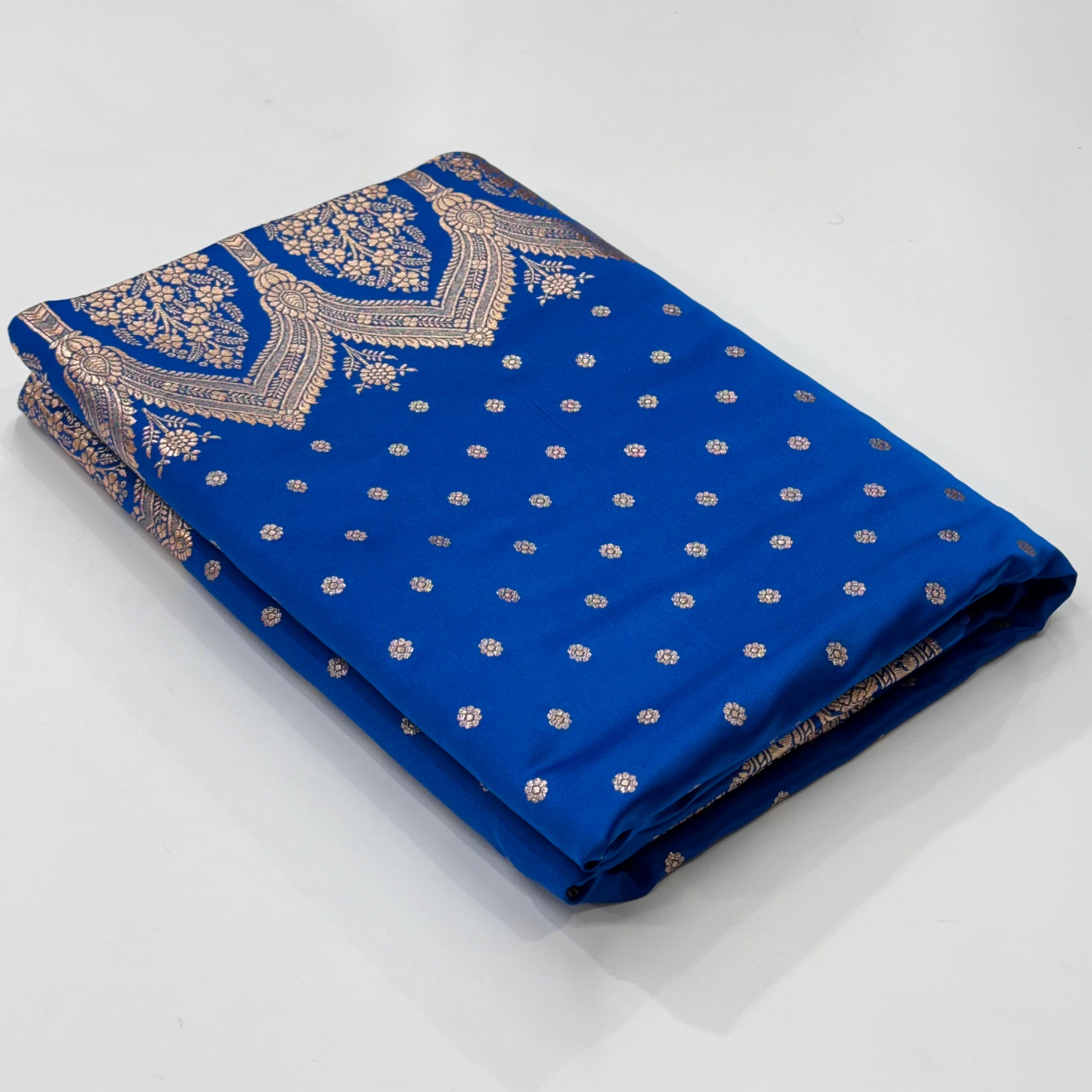Katan Silk Saree In Blue Shades SK01