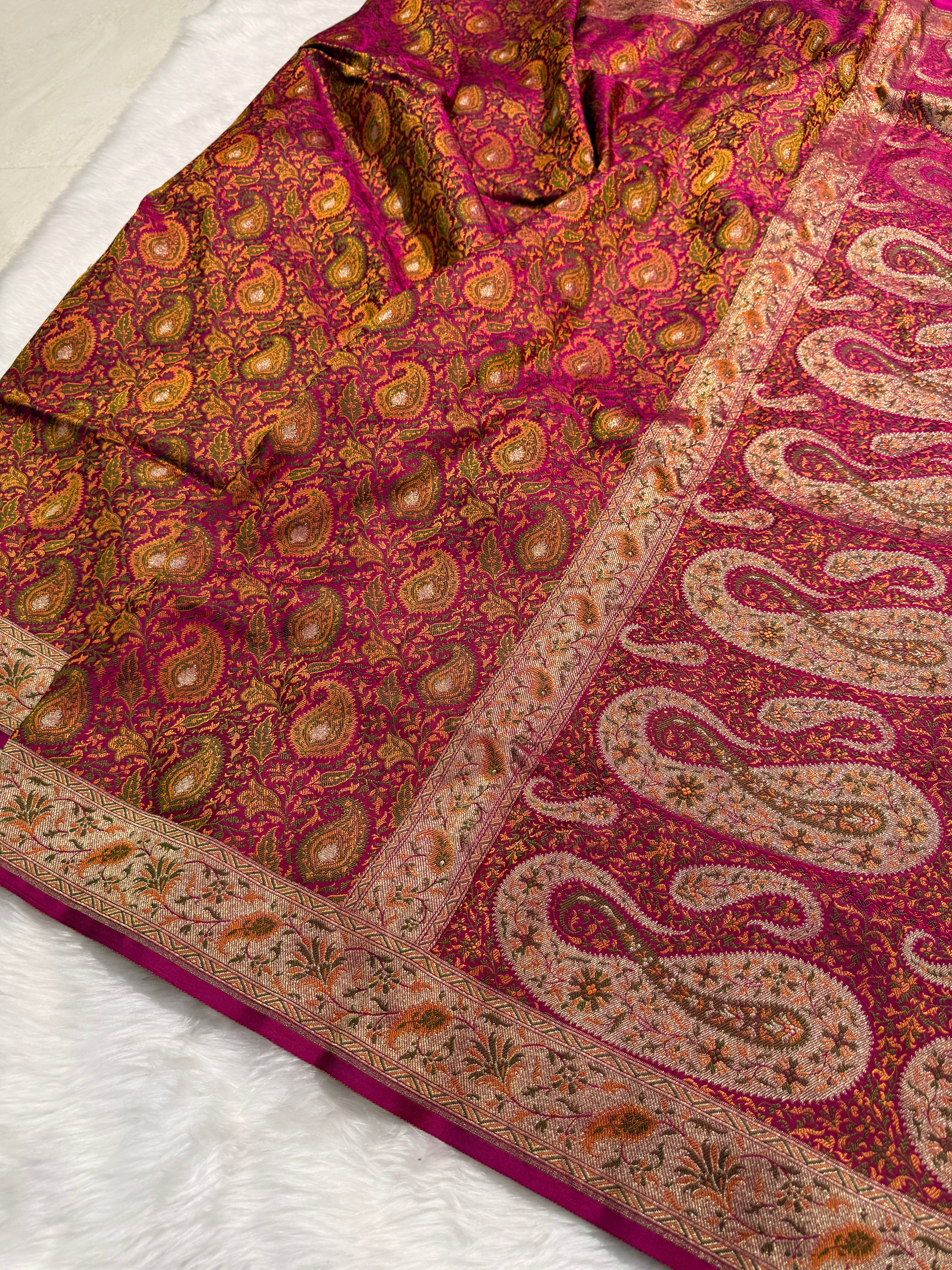 Rani Jamawar Tanchoi Katan Silk Saree SKTM-02