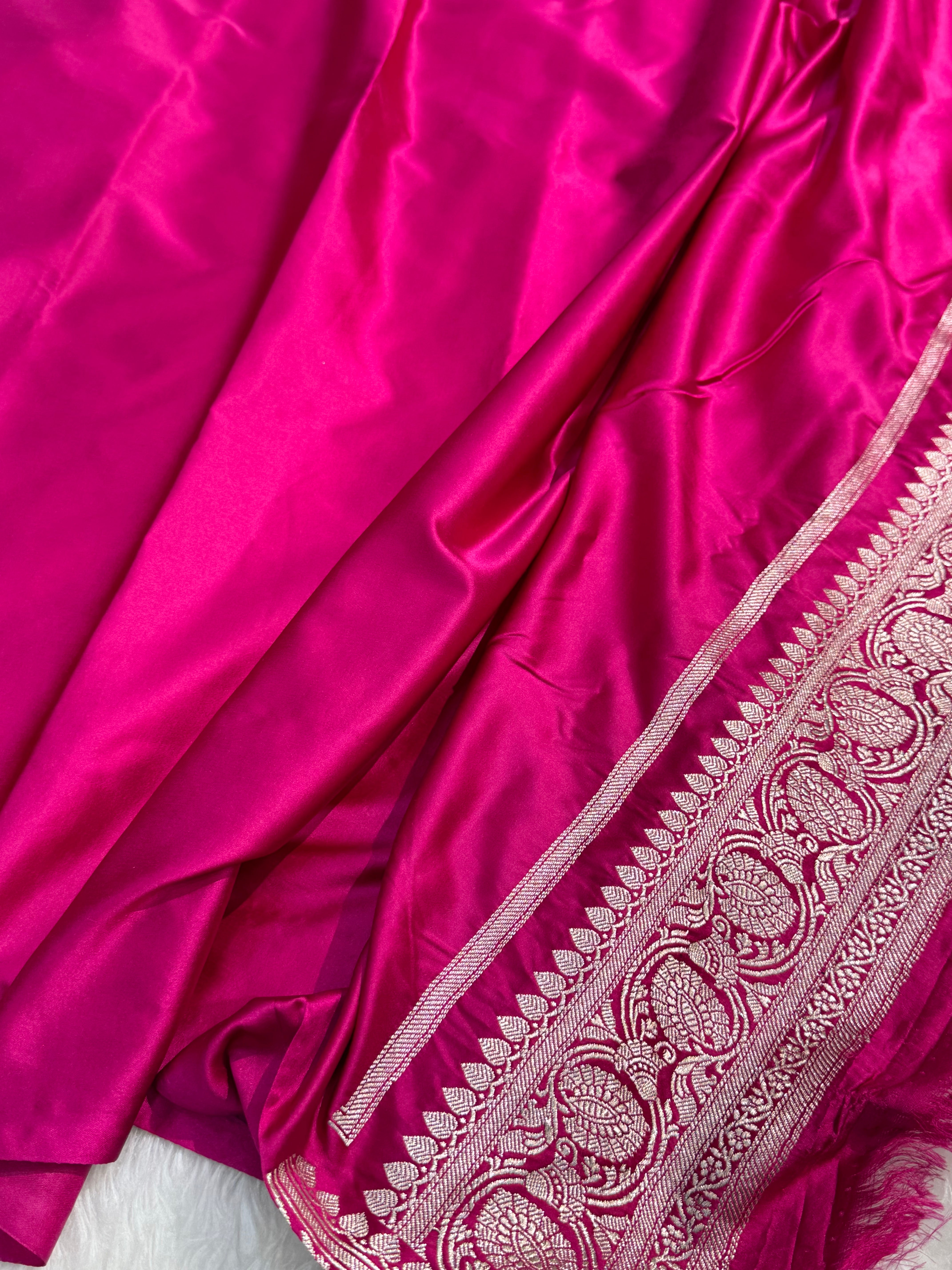 Banarasi Booti Motif In Baby Pink Mashru Silk Saree