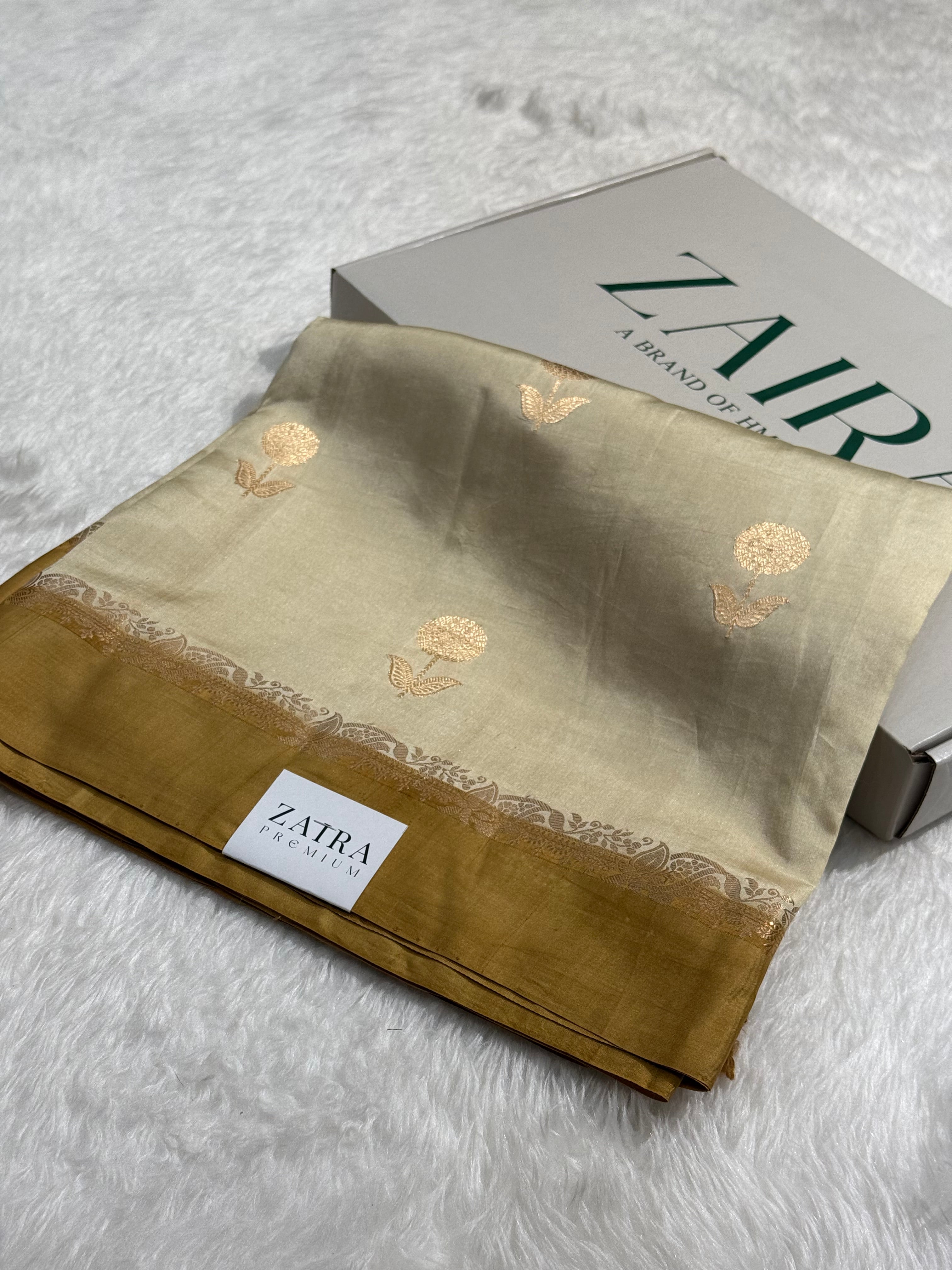 Tussar Brown Handwoven Paper Mango Silk
