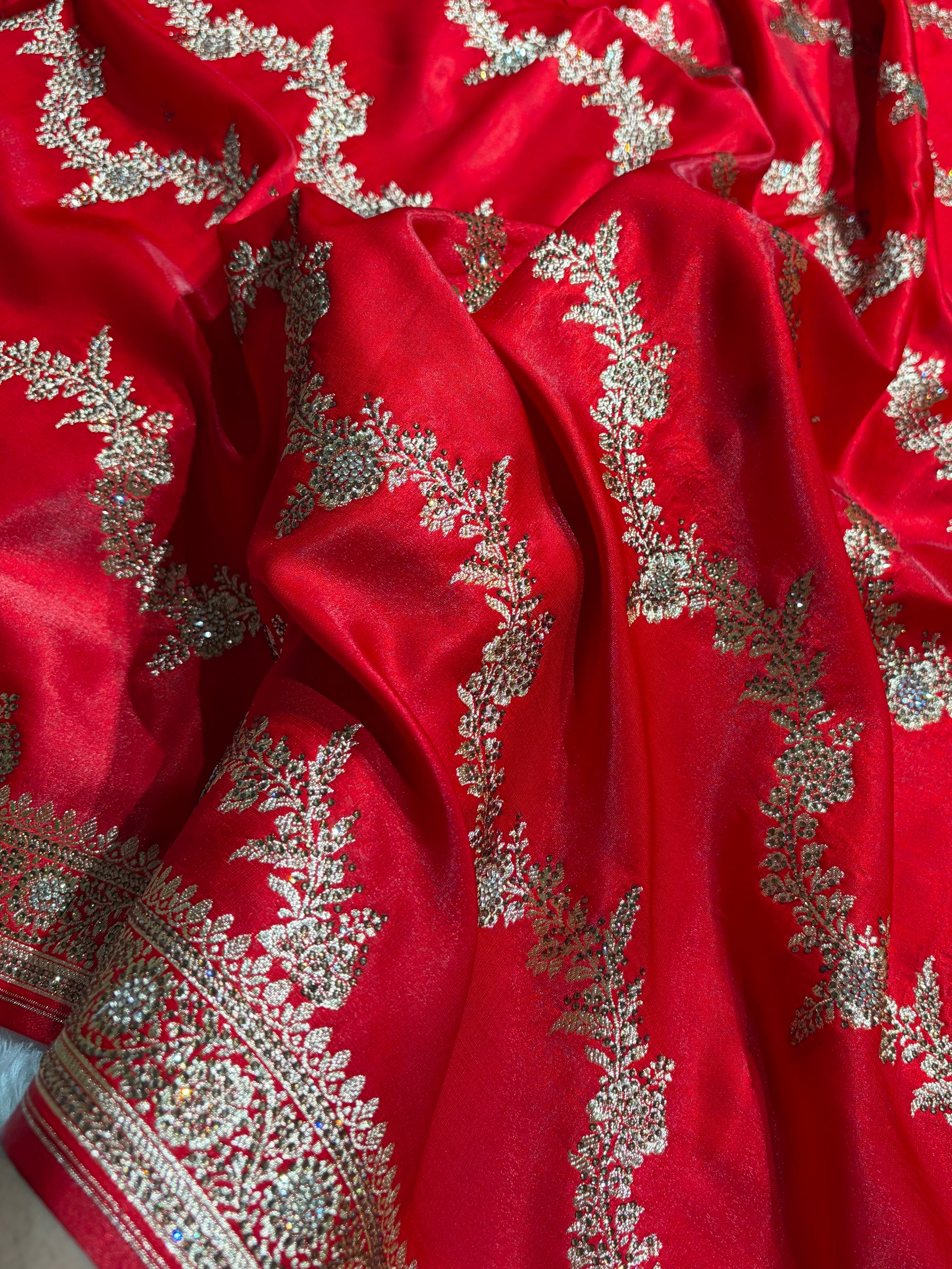 Bridal Red Cross with Bananasi Swarovski Stone Work BSS35