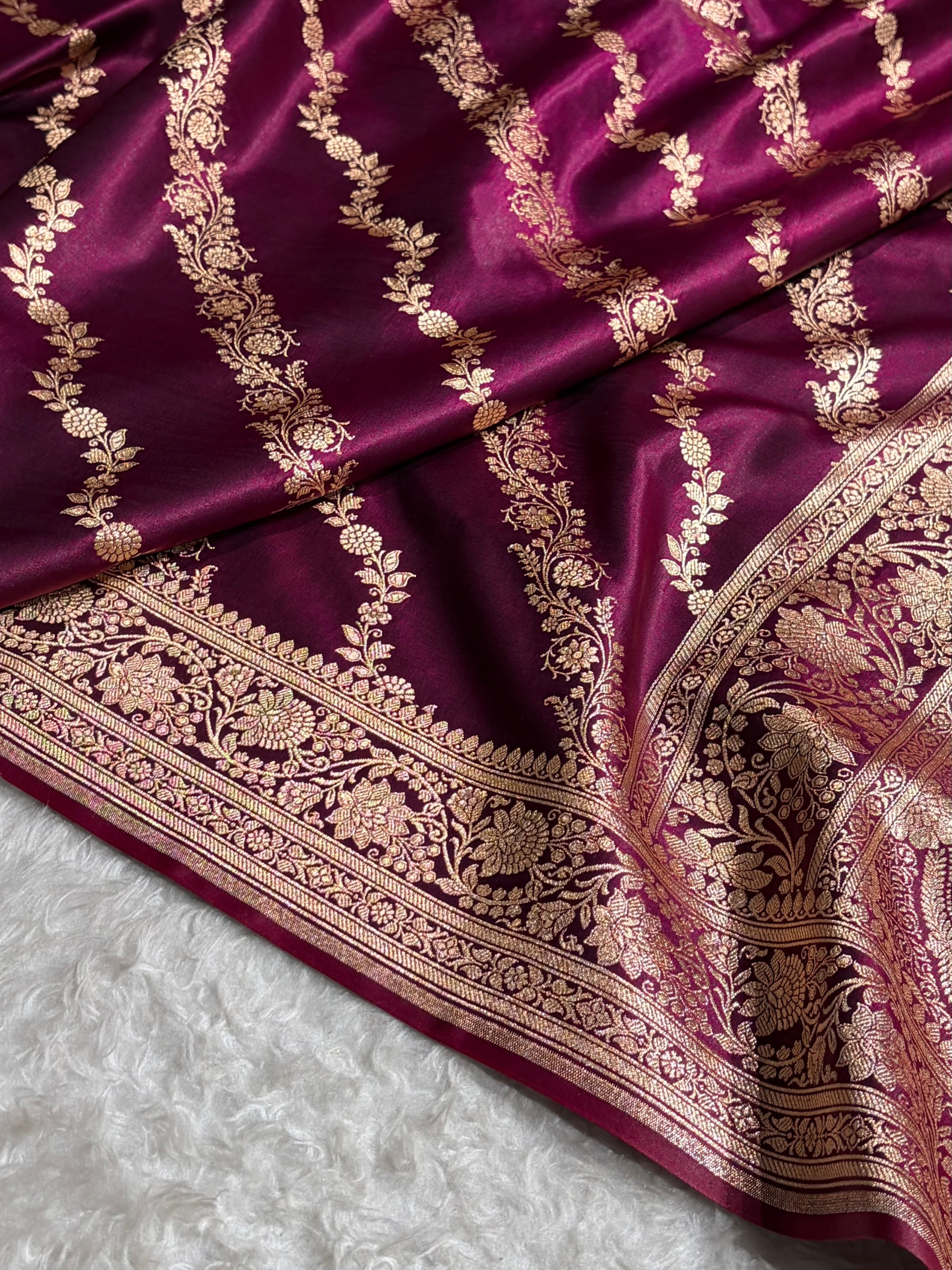 Ultra Light Weight Satin Silk Wine Cross SS10
