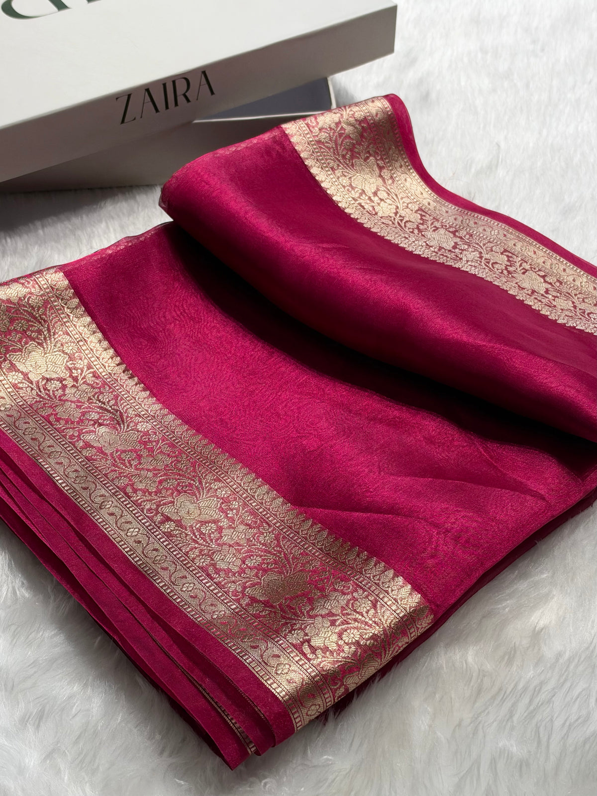 Banarasi Pink Shades Pure Tissue Silk Saree PT-61