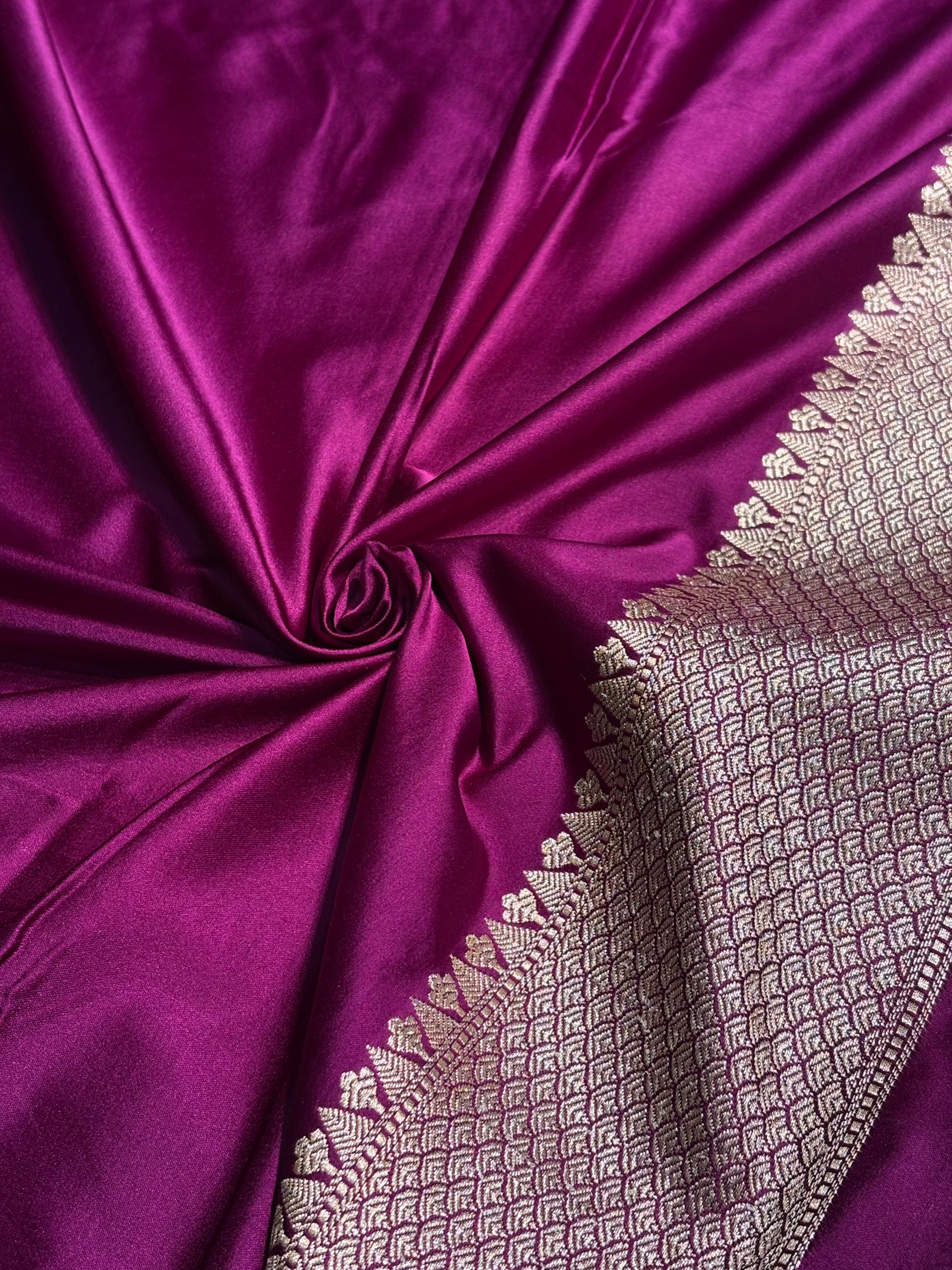 Wine Booti Motif Mashru Silk Saree MS11