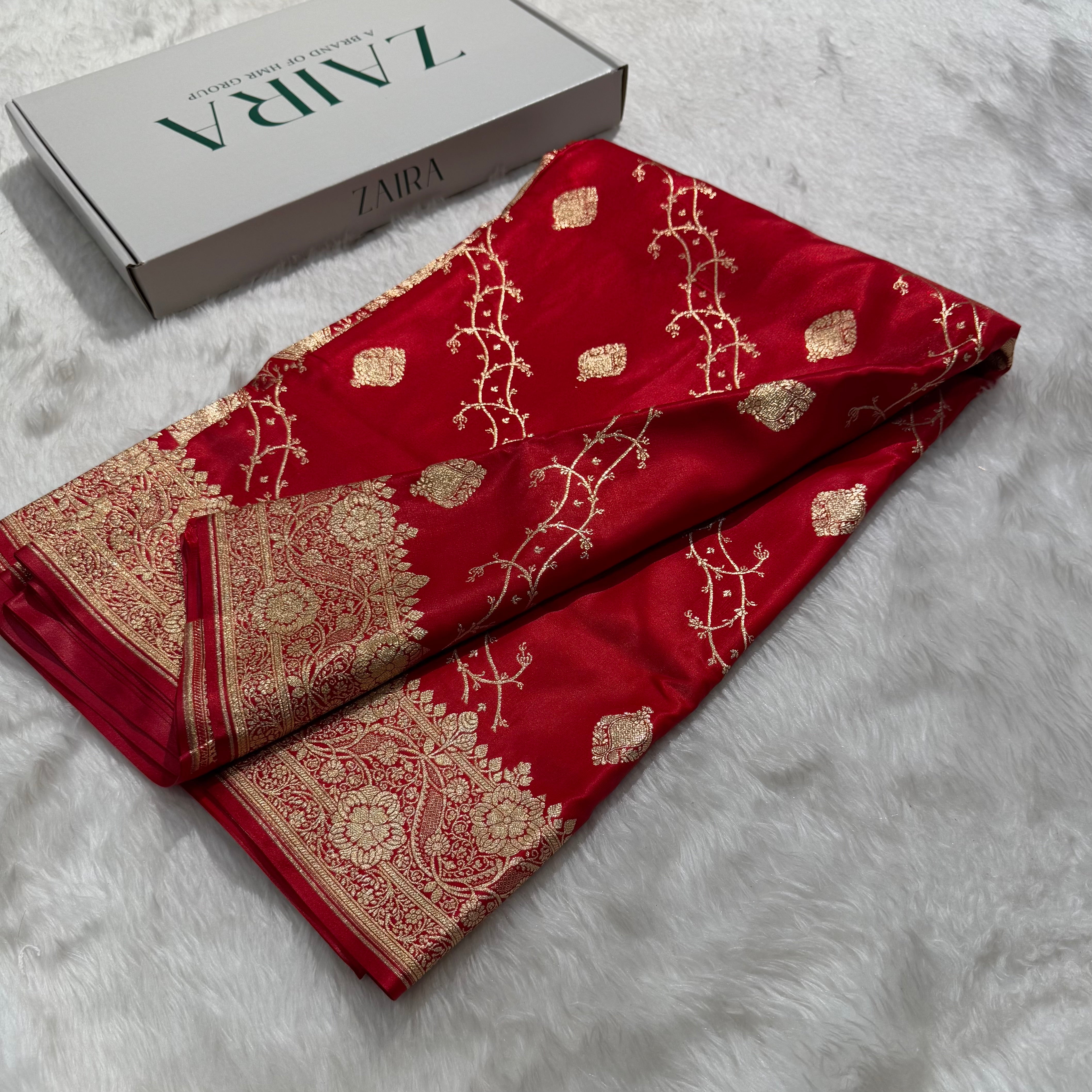 Ultra Light Weight Satin Silk Cross in RED Shades SS12