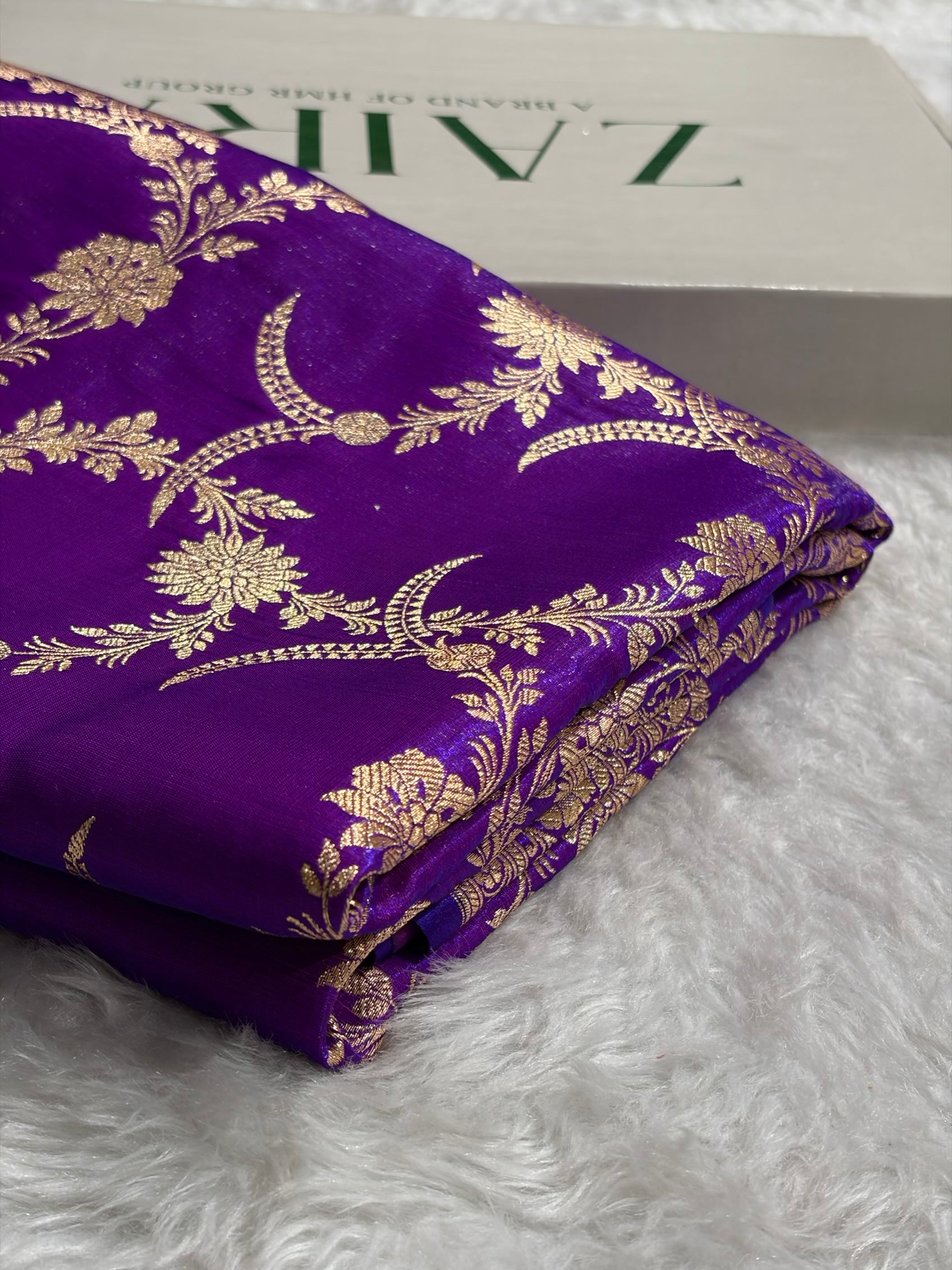 Satin Silk Banarasi Jaal In Purple Shades SS18