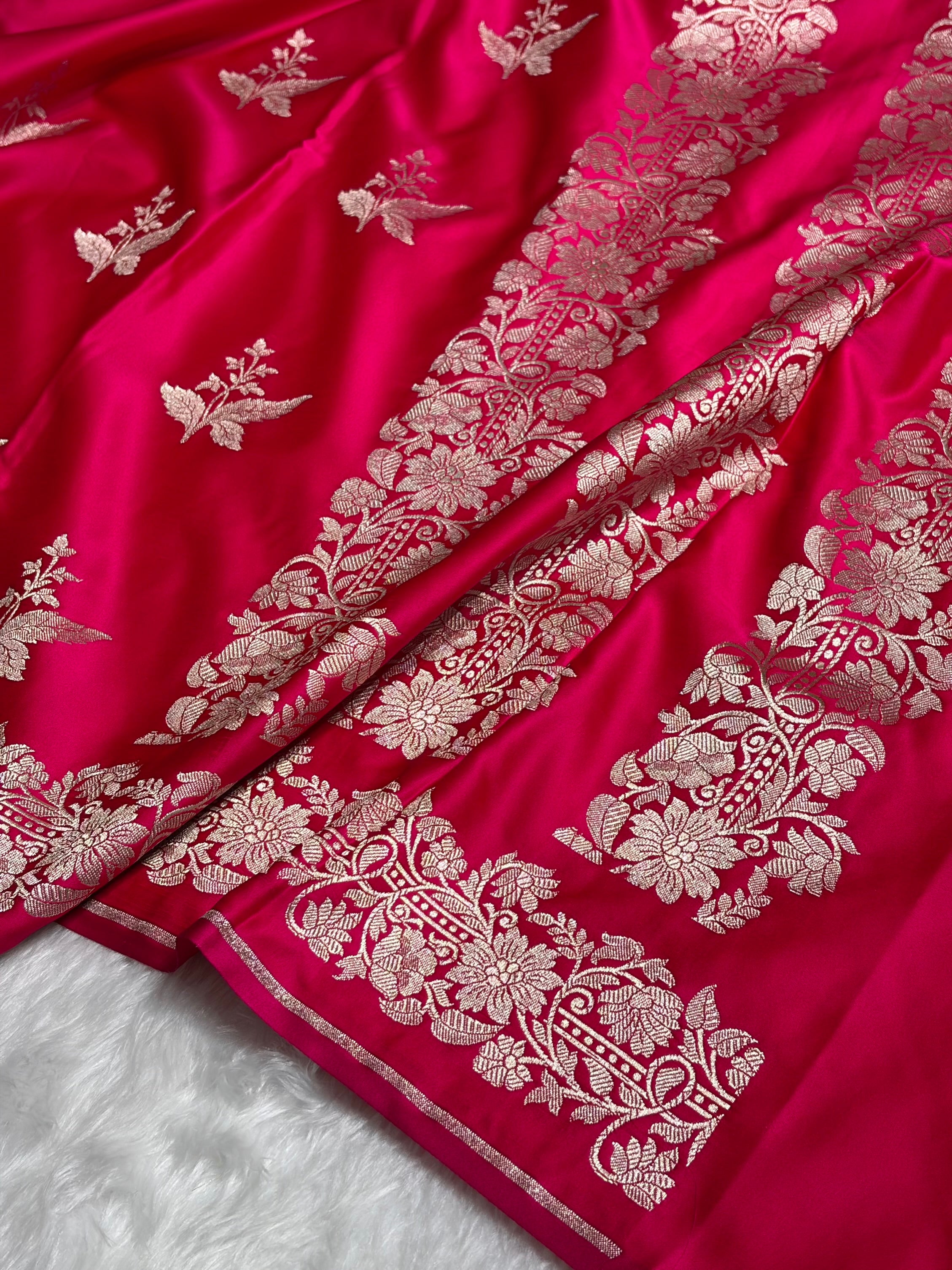 Rani Cross Shades Floral Boota Mashru Silk Saree MSM-67