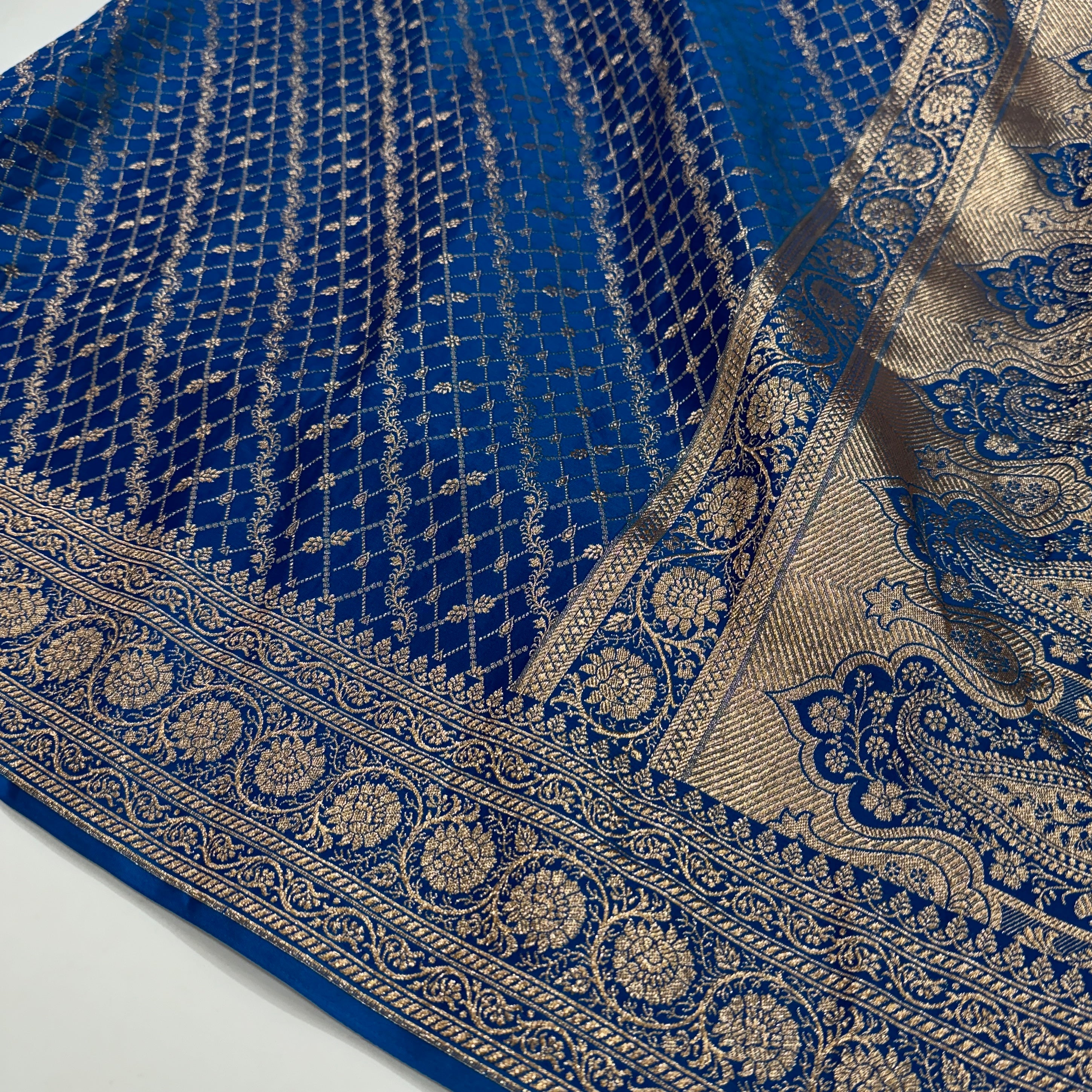 Firozy Banarasi Brocade Soft Katan Silk Saree - SKB-01