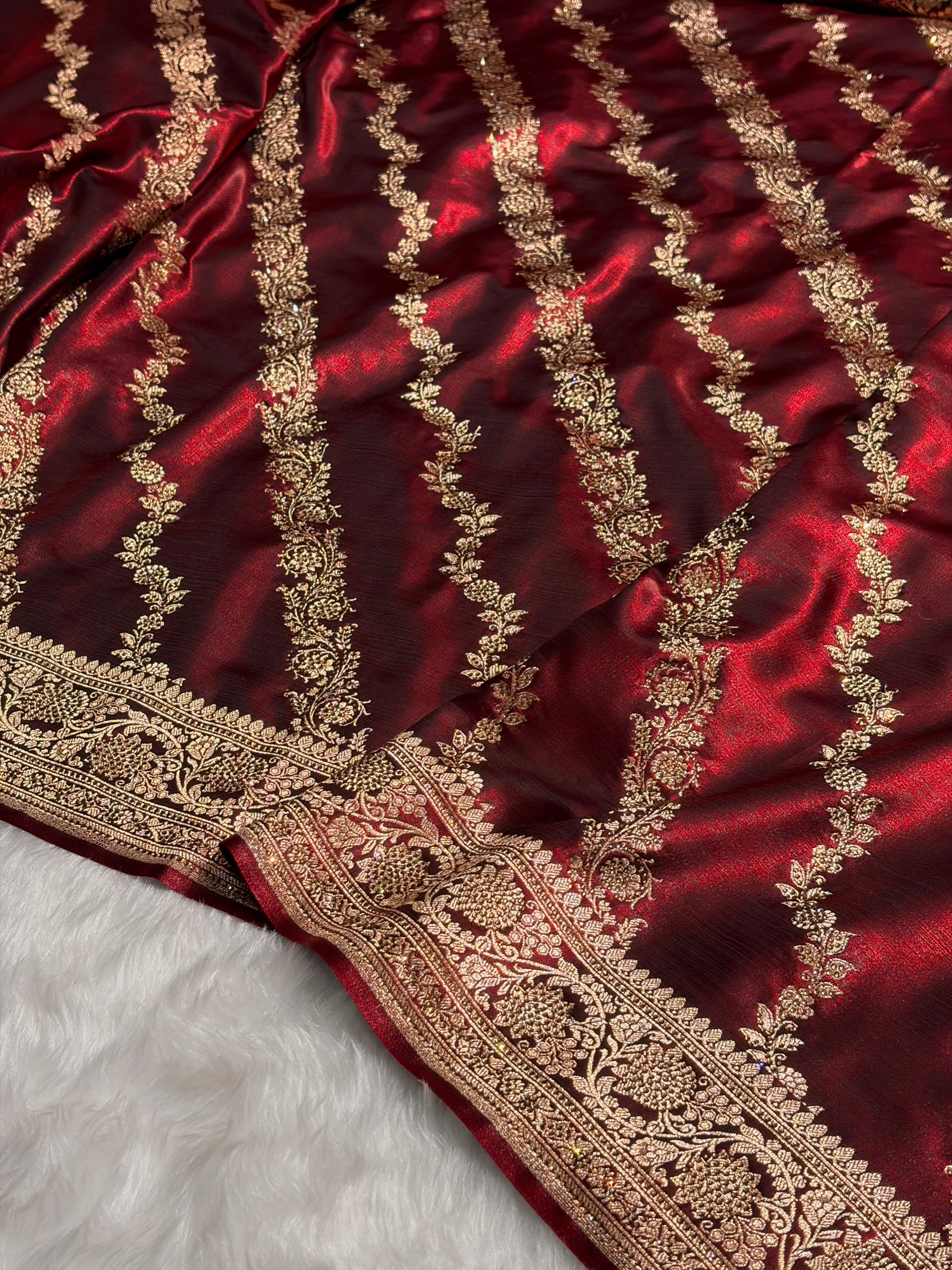 Maroon Shades Cross with Swarovski Stone Work BSS-10