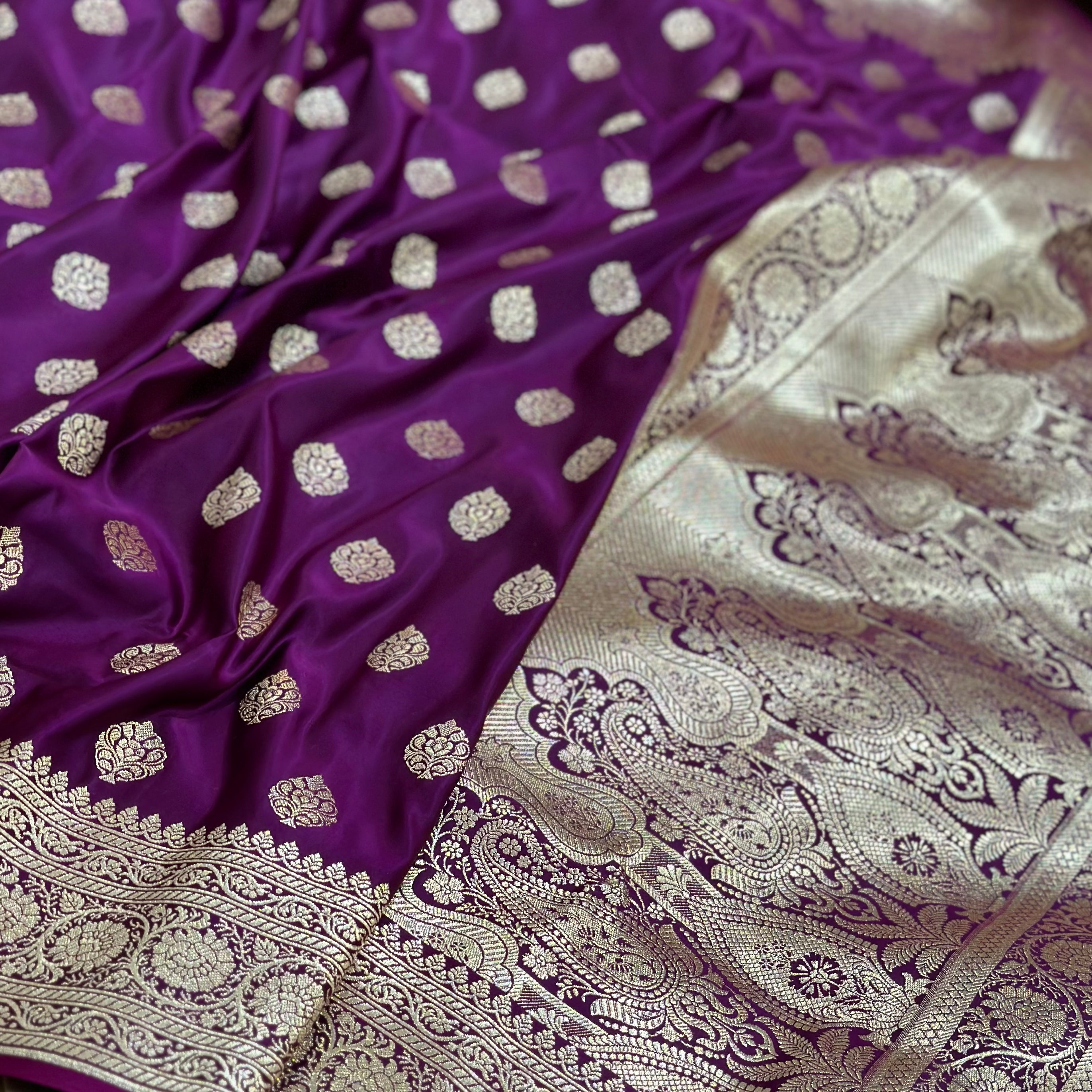 Katan Silk Saree In wine Shades