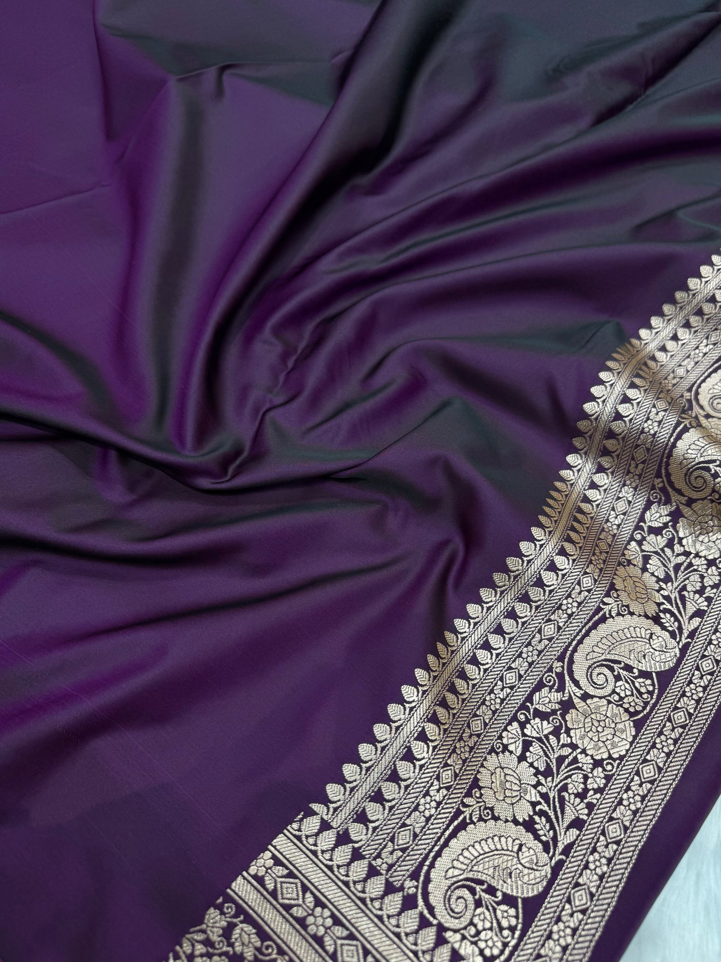Wine Shades Mashru Silk Saree for Festive Seasons MSM 66