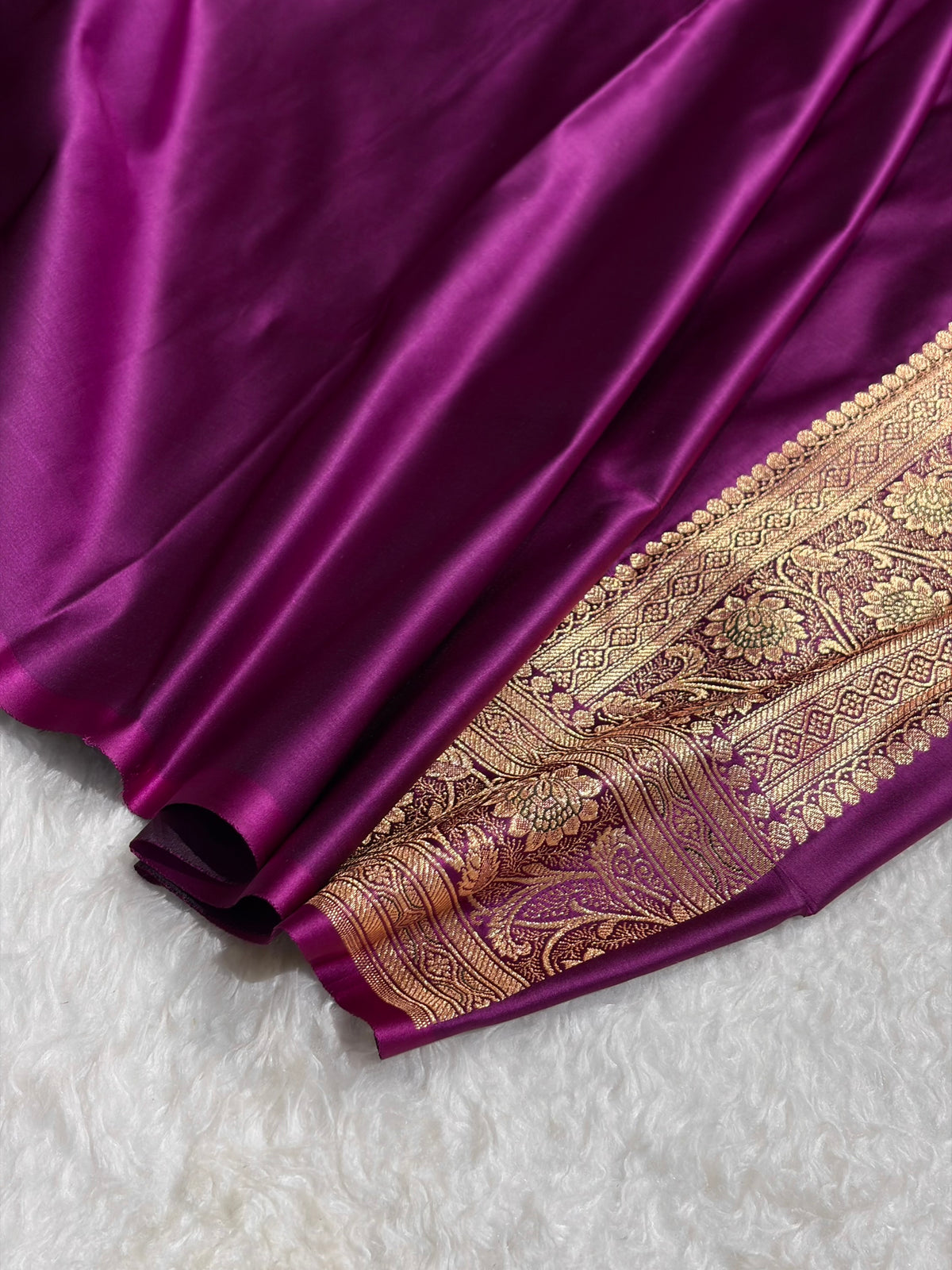 Banarasi Wine Banarasi Katan Silk Saree