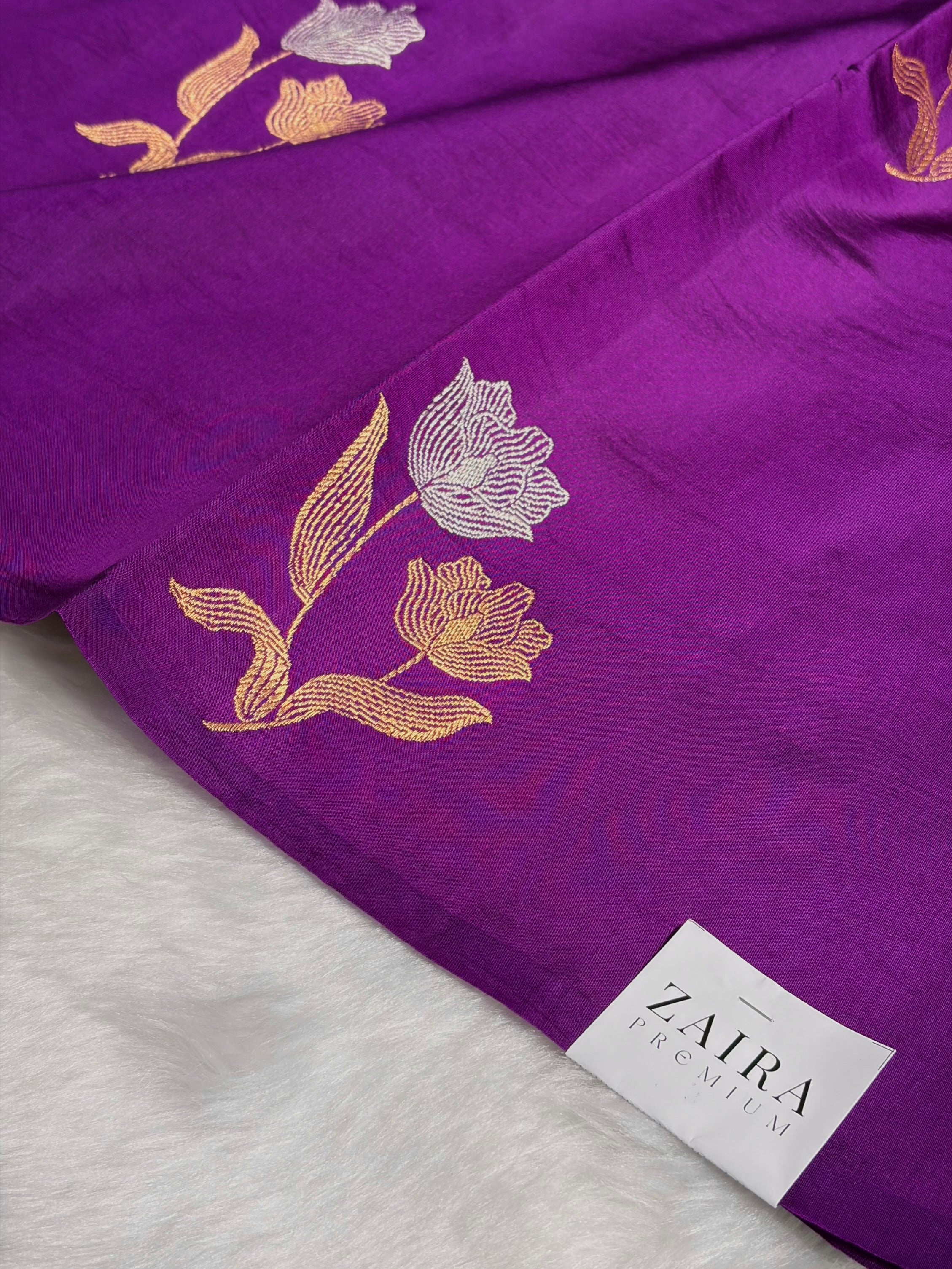 Wine Shades Meena Boota Handwoven Raw Mango Silk RM-35