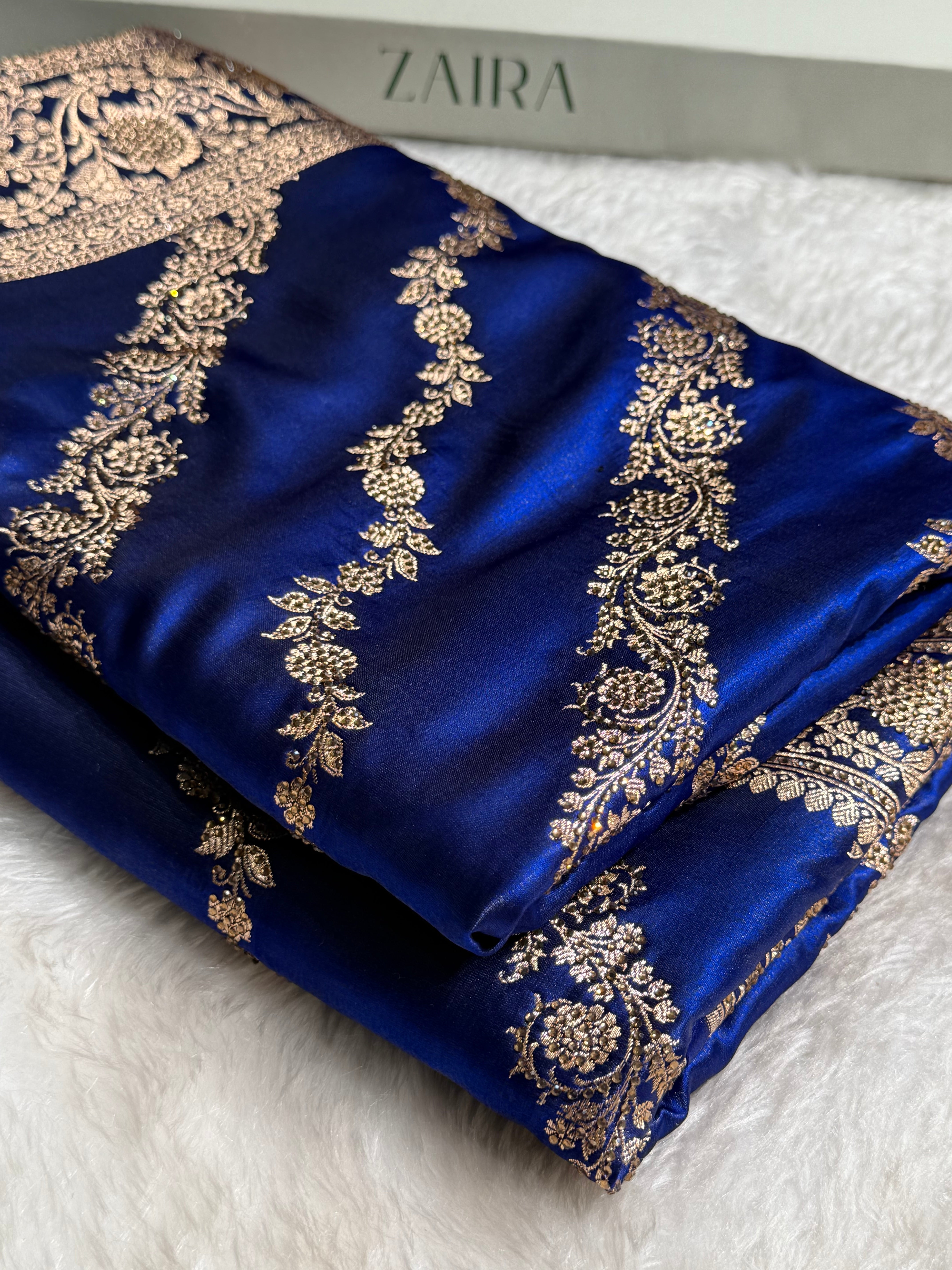 Bridal Royal Blue Cross with Swarovski Stone Work BSS-10
