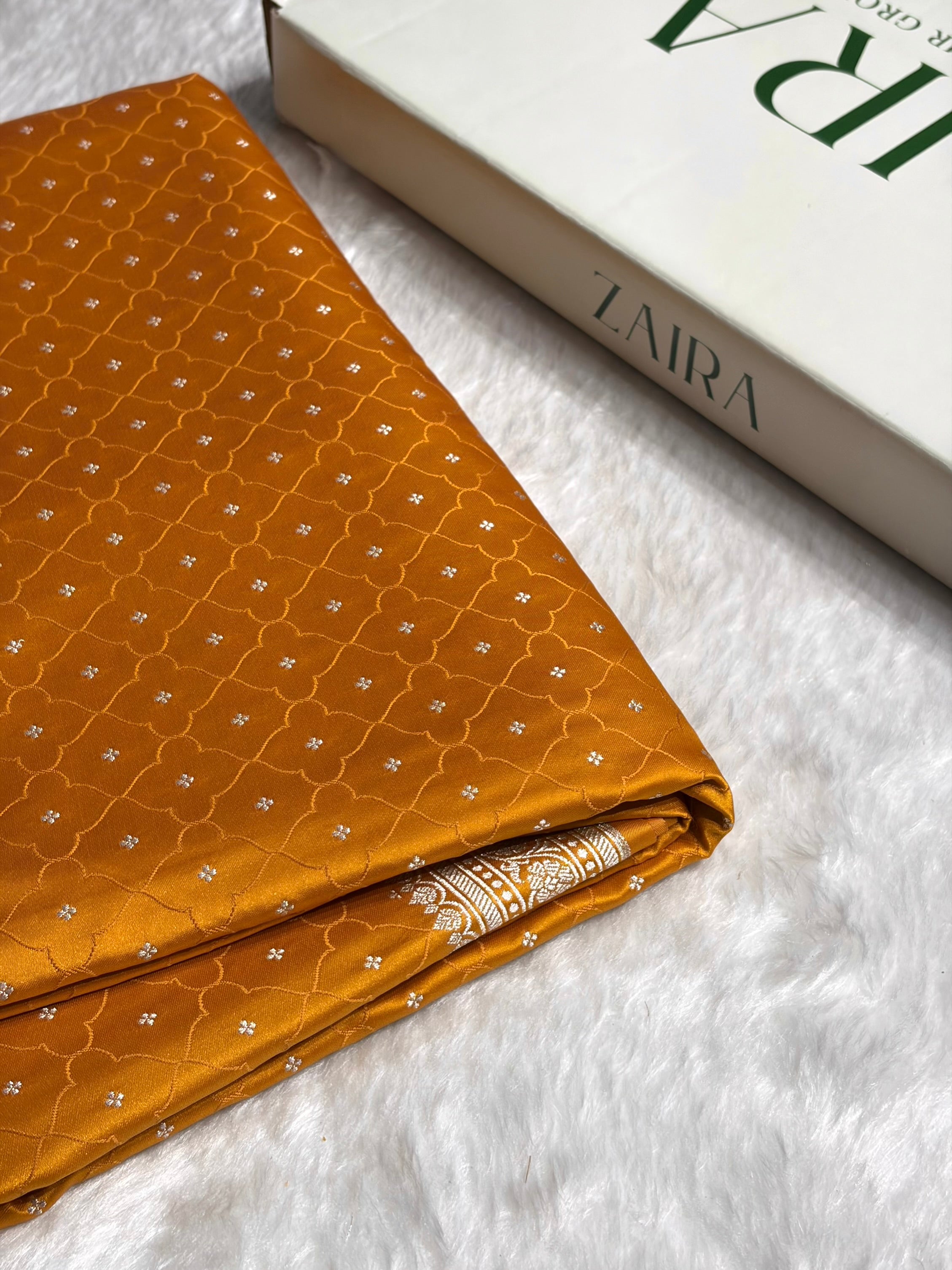 Mustard Gold Shades Tanchoi Motif Mashru Silk Saree MST-13