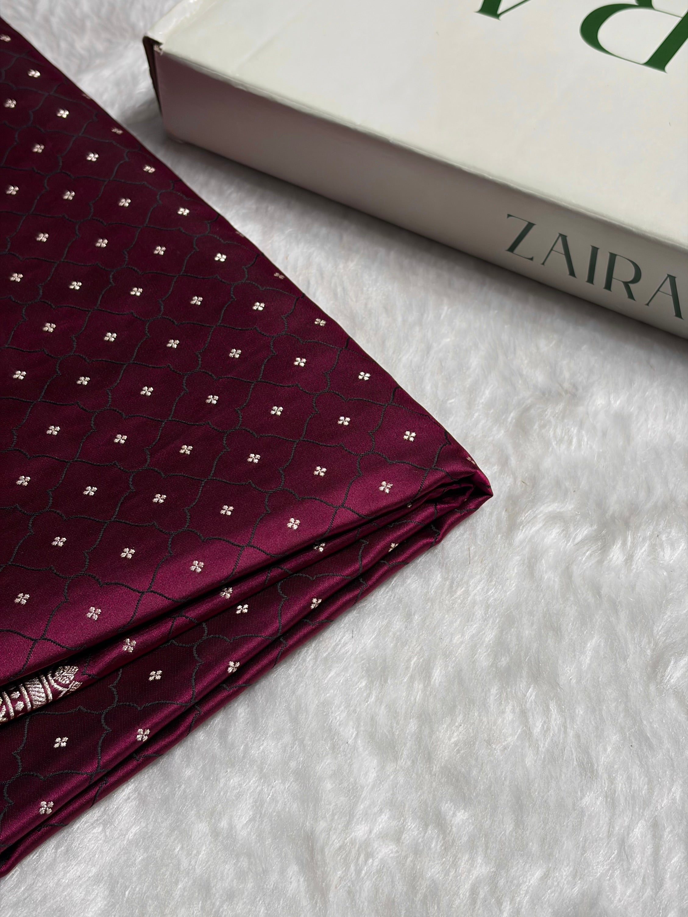 Garnet Shades Tanchoi Motif Mashru Silk Saree MST-13