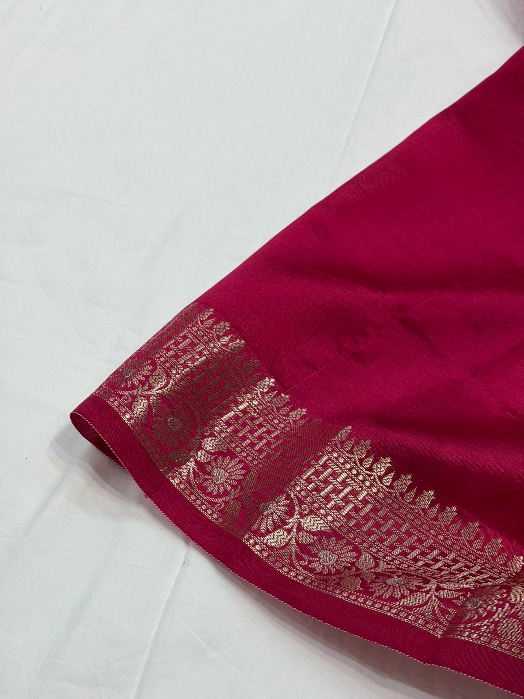 Rani Flower Booti Pure Caramel Silk Saree