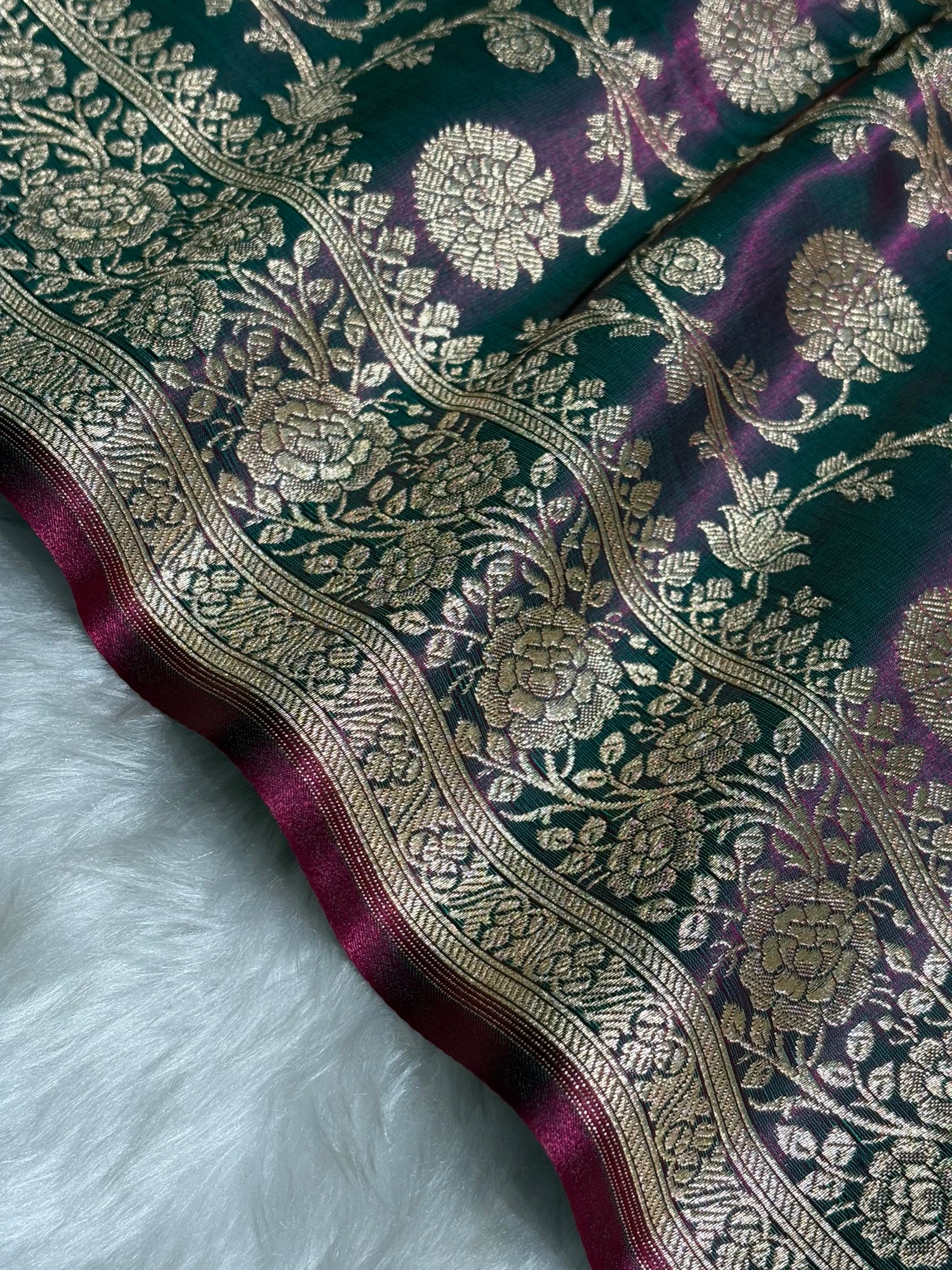 Light Weight Cross Wine shades Satin Silk Saree SS15