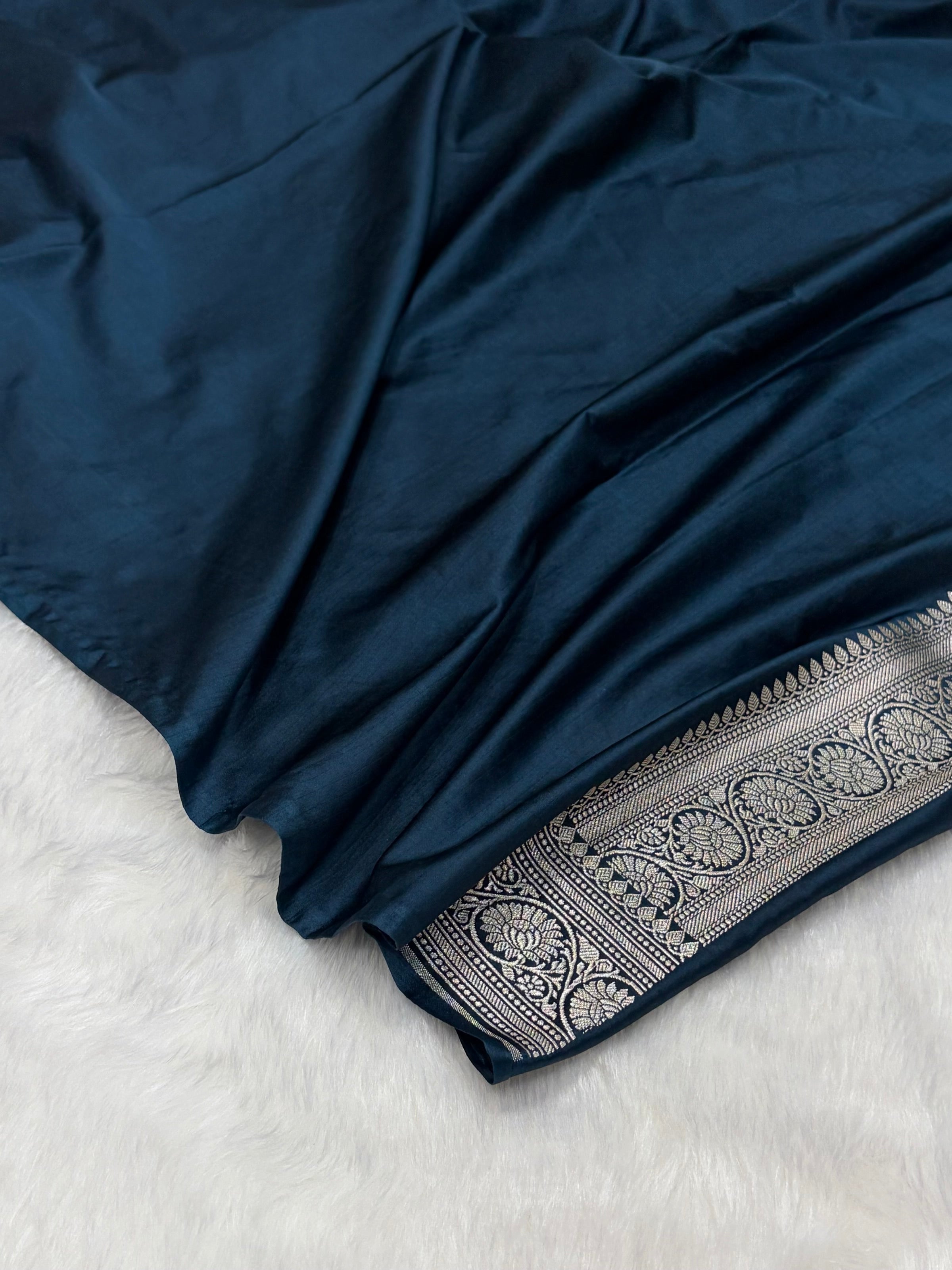 Contrast Ruby Pink Banarasi Cross Mashru Silk Saree MS01