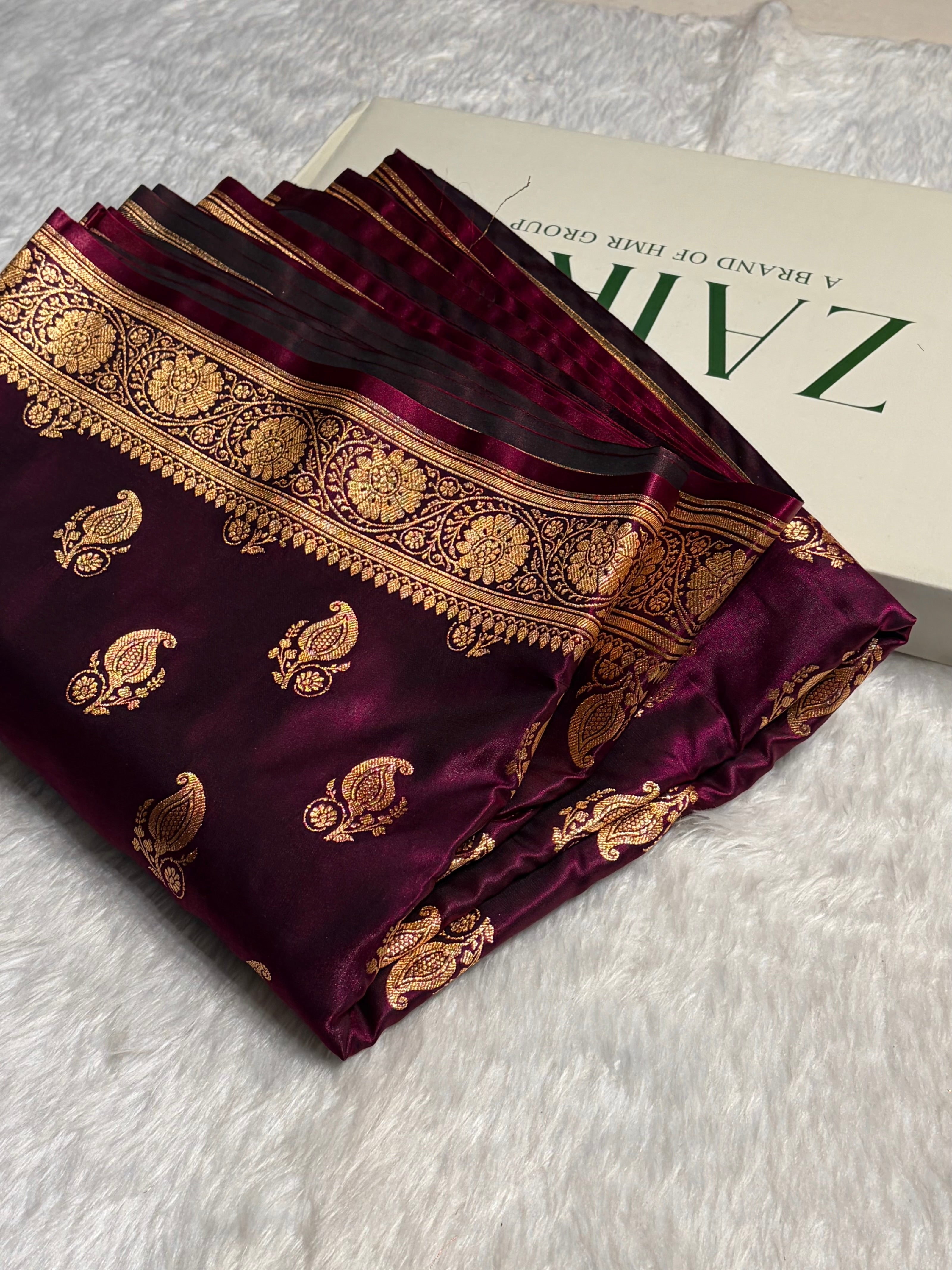 Satin Silk Booti in Dark Chocolate Shades