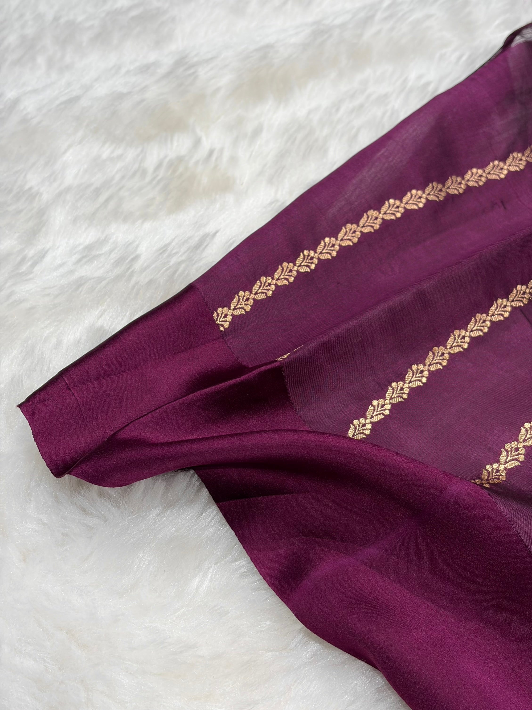 Wine Shades Rangkart Handwoven Pure Katan Paper Silk RM-44