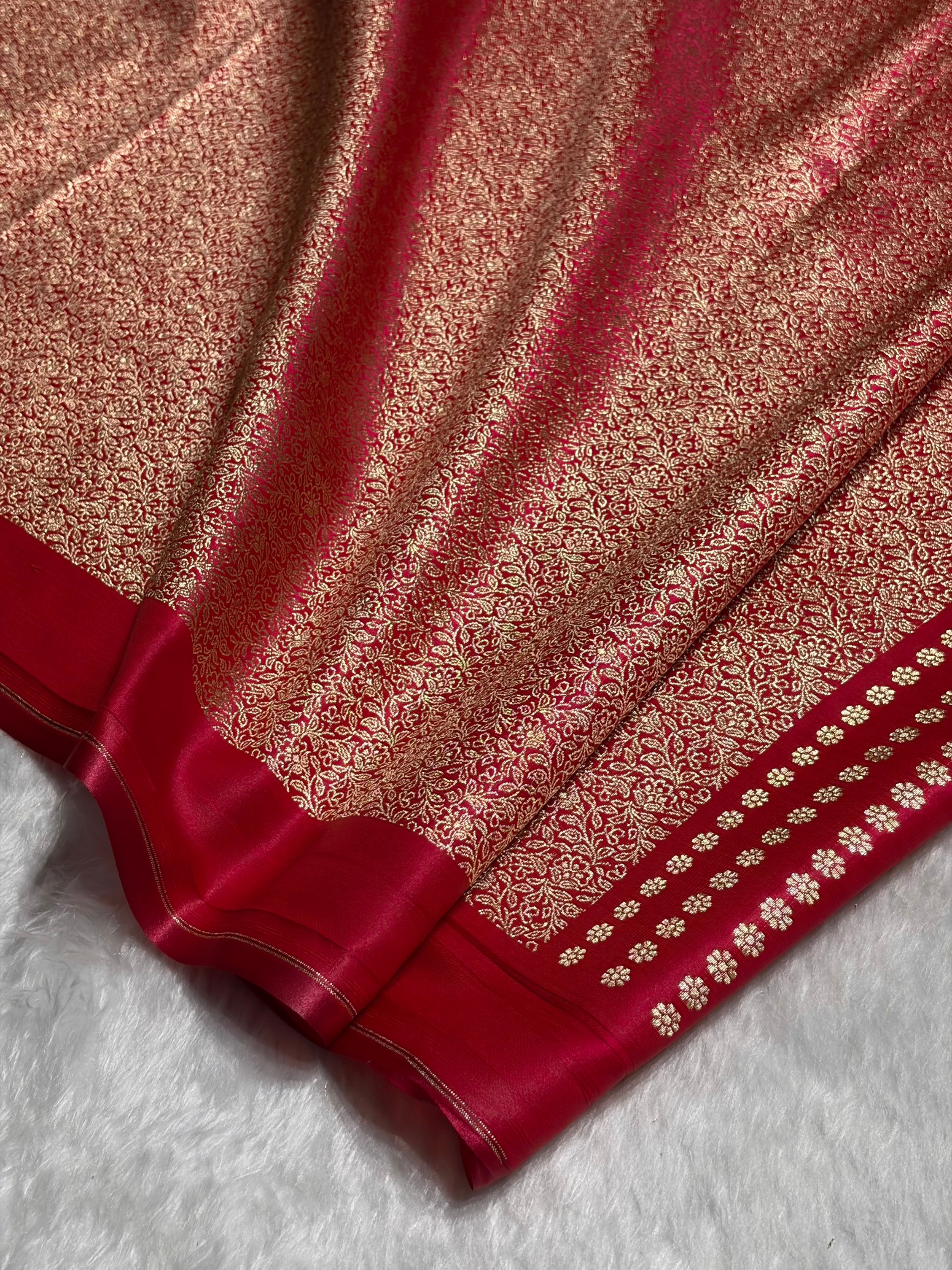 Cross Rani Shades Banarasi Satin Silk Saree SS36
