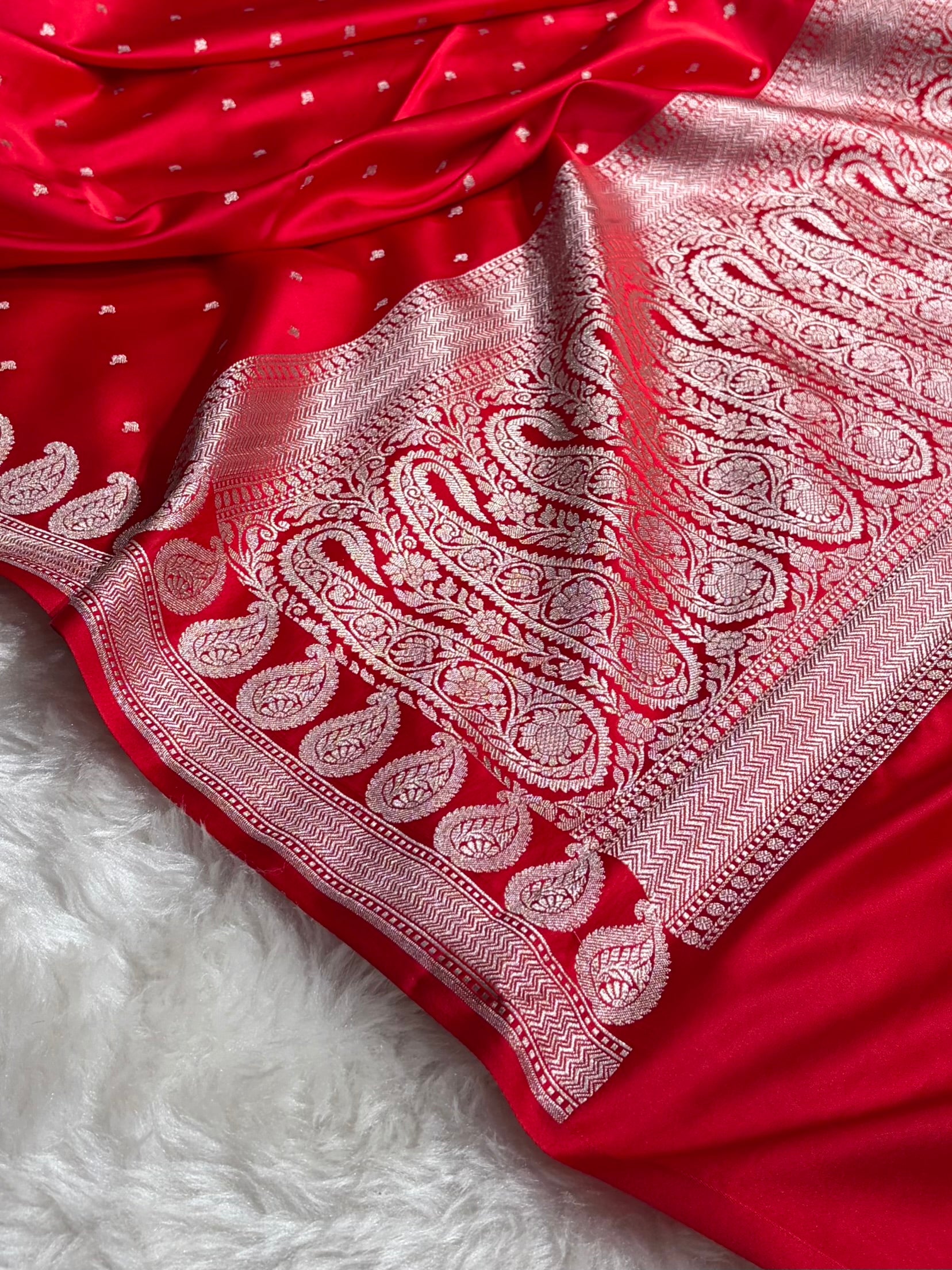 Red Mashru Silk Saree for Festive Seasons MSM-02