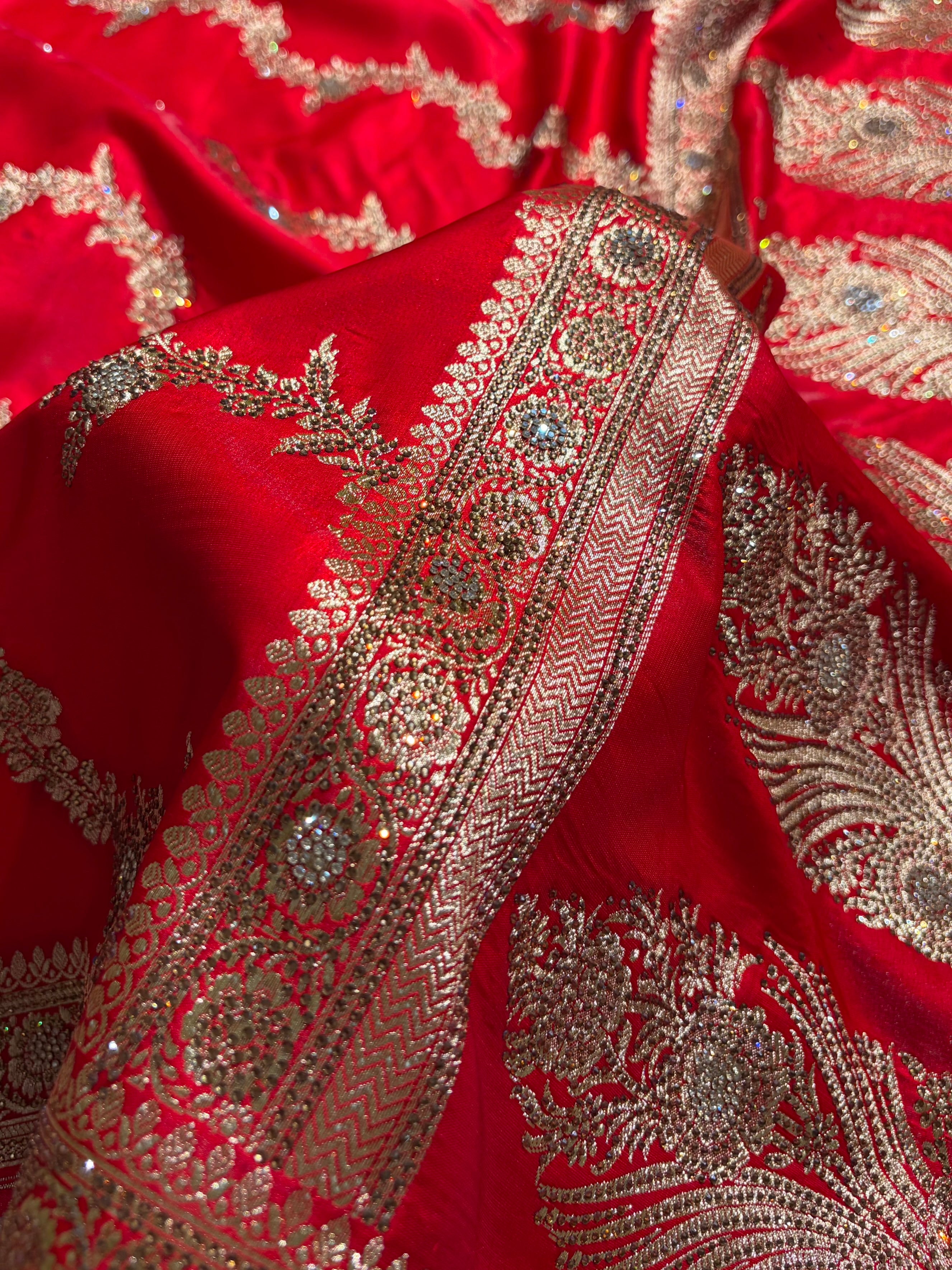Bridal Red Cross with Bananasi Swarovski Stone Work BSS35