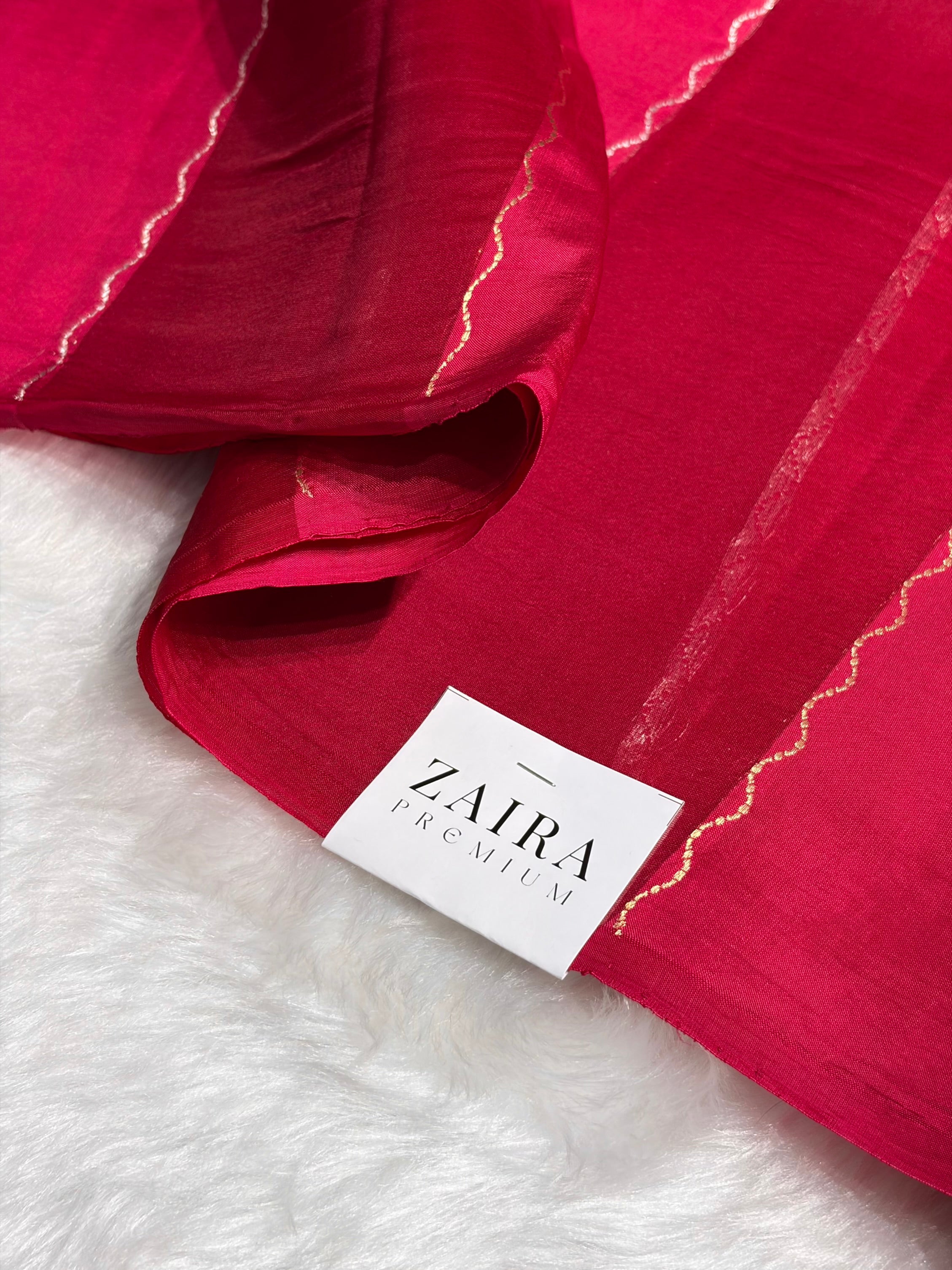 Pinkish Red Shades Rangkart Handwoven Pure Katan Raw Mango Silk RM-45