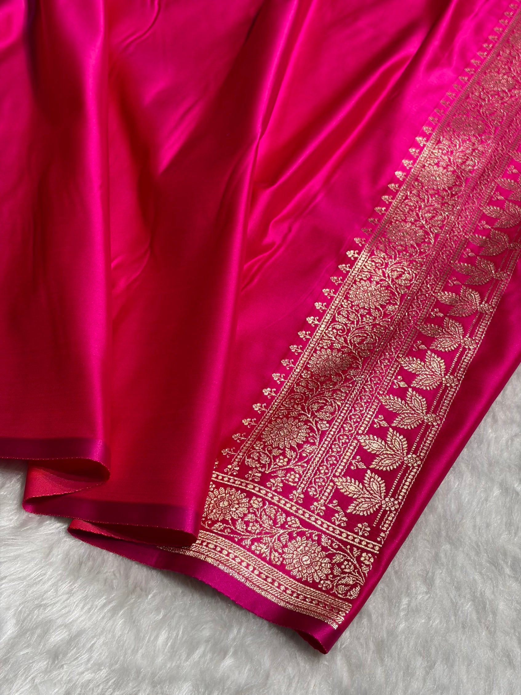 Banarasi Satin Katan Saree in Contrast Sea Green / Wine Shades SK131