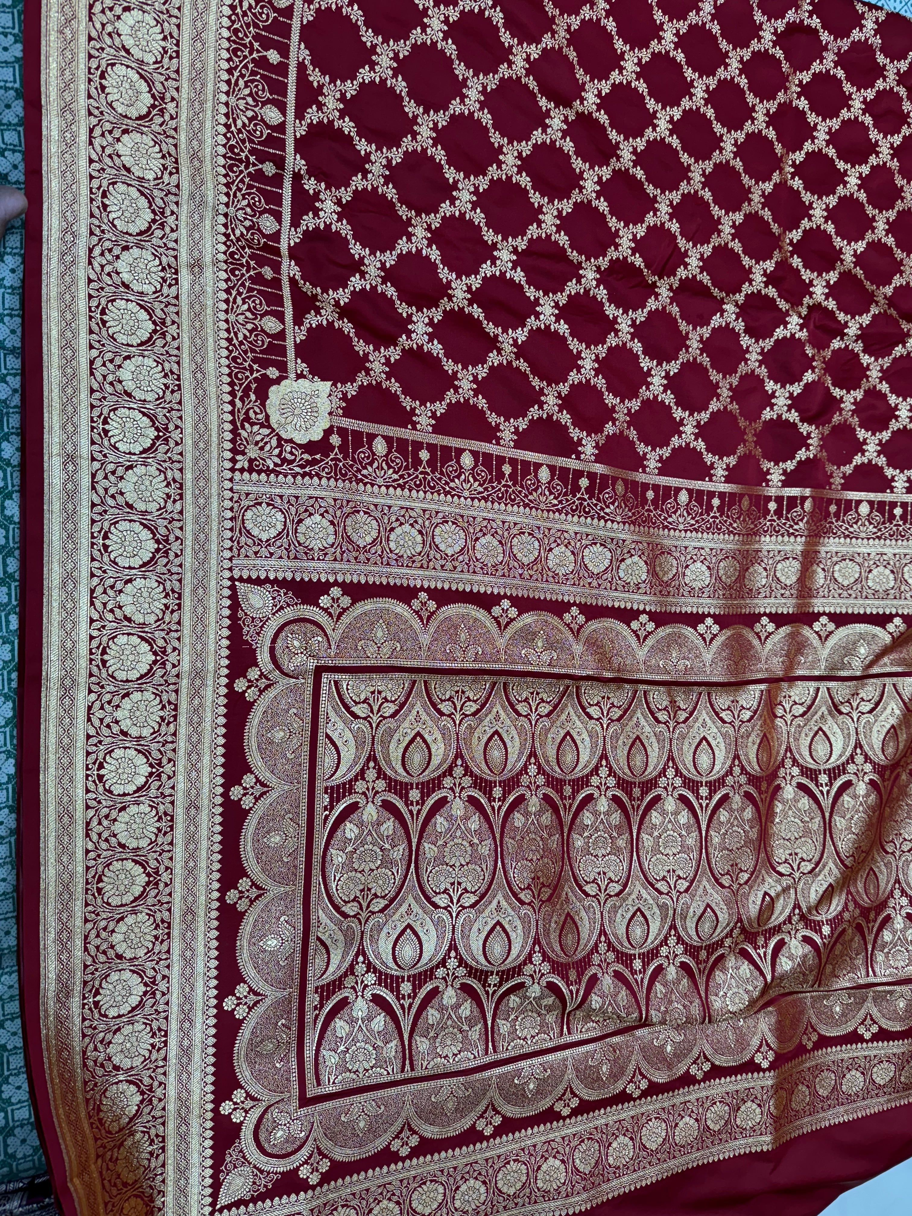 Latest Katan Silk Saree In Mahroon Shades