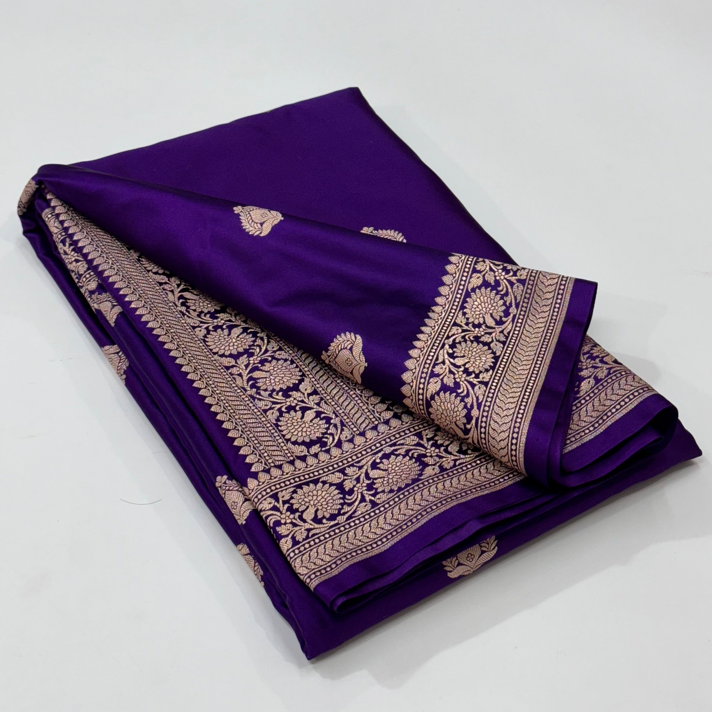 Purple Mashru Silk Saree