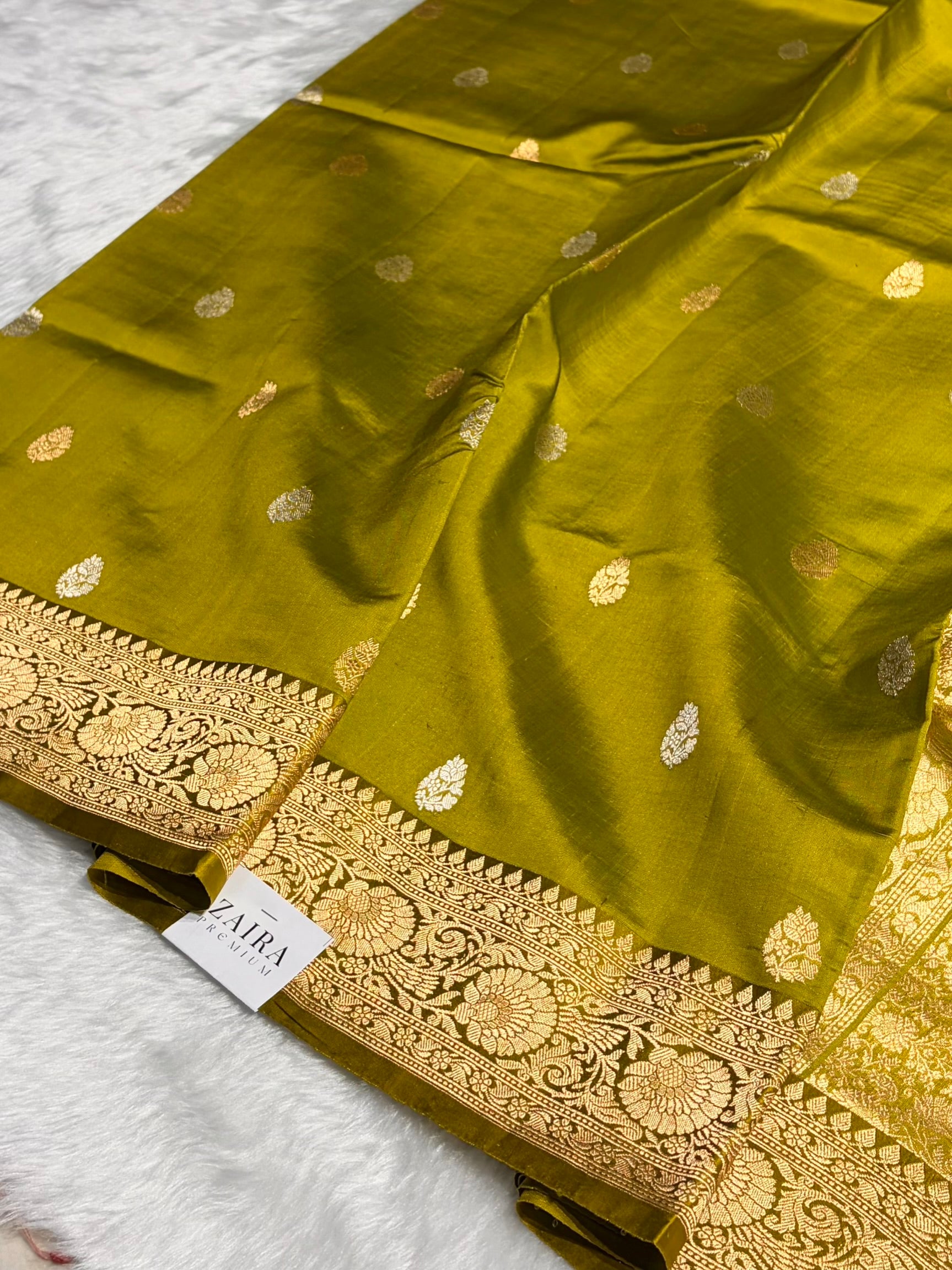 Liril Mehendi Boota Handwoven Raw Mango Silk RM-32