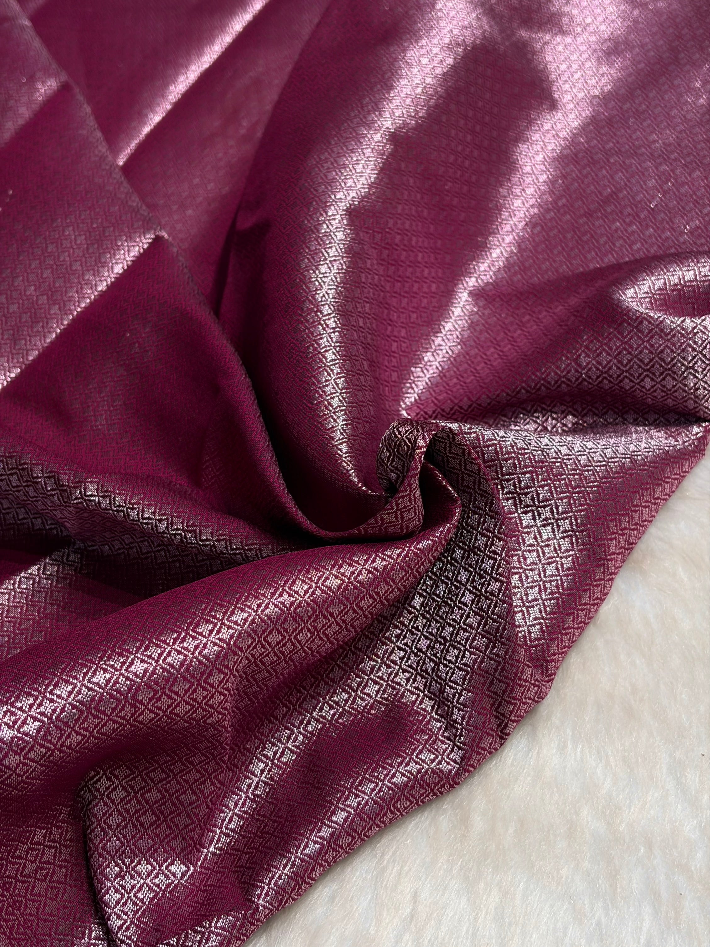 Minakari Wine Shades Pure Chiniya Silk CH-01