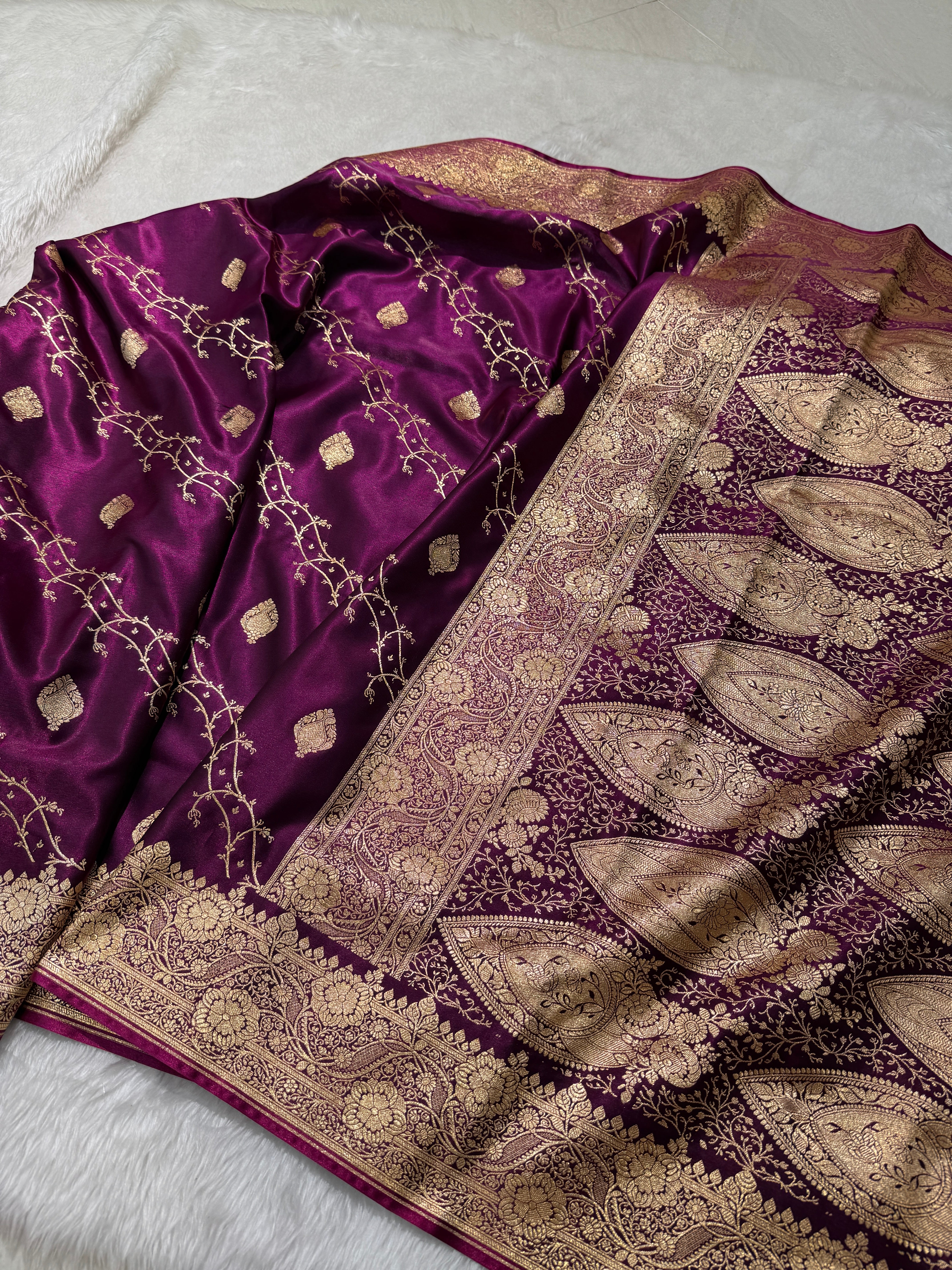 Ultra Light Weight Satin Silk Cross in wine Shades SS12