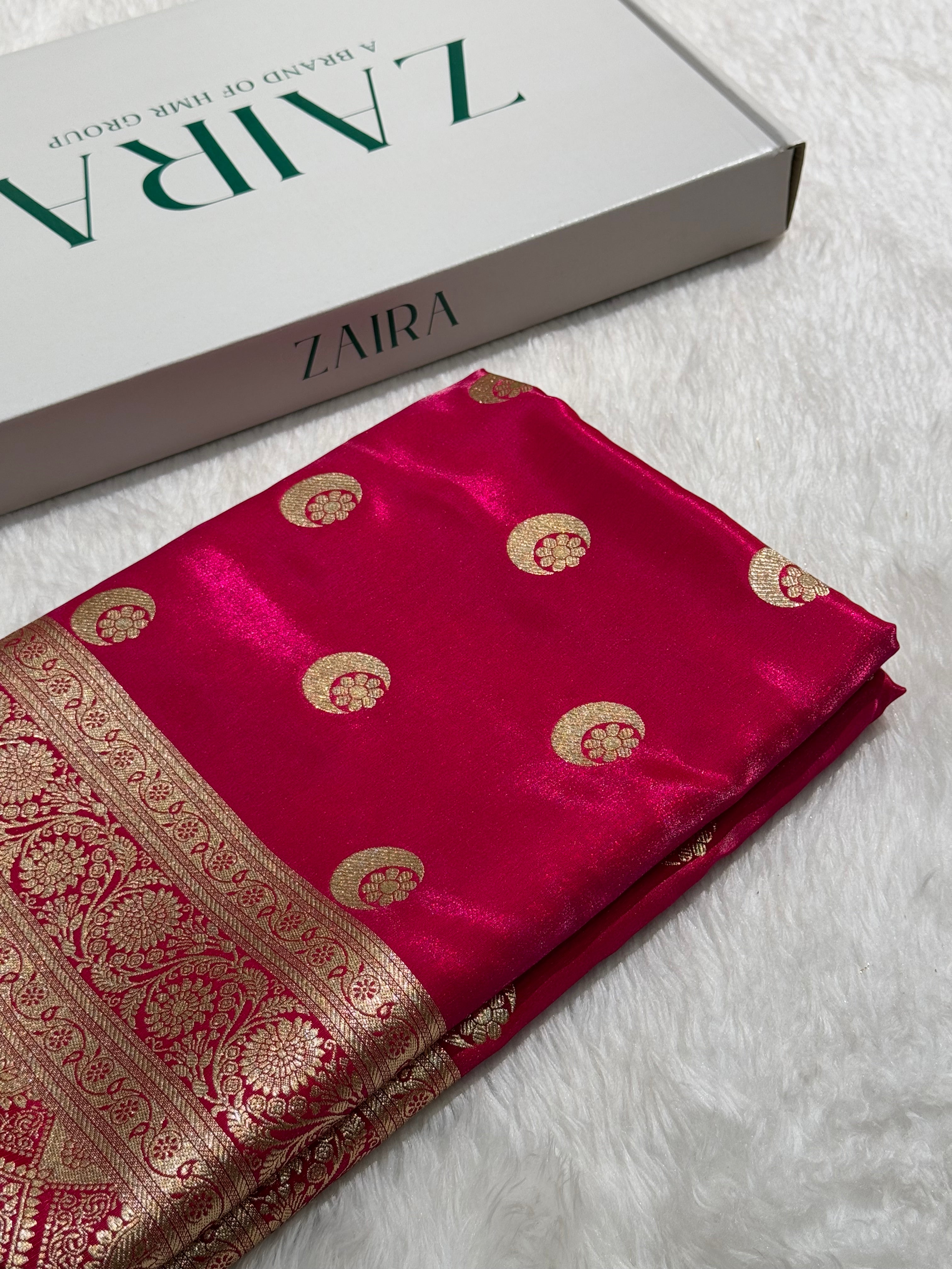 Rani Chand Tara Satin Silk Saree SS04