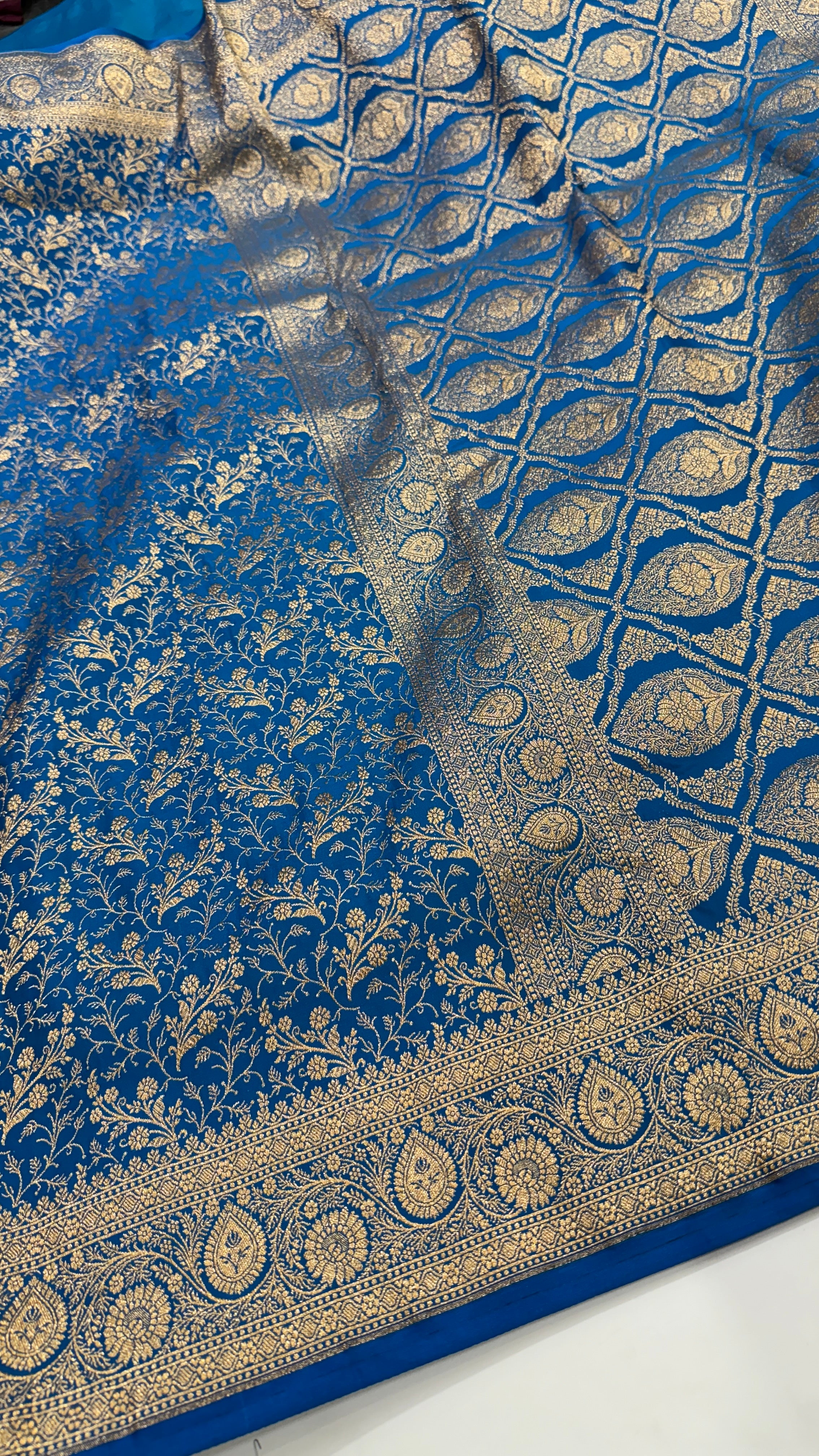 Banarasi Blue Brocade Soft Katan Silk Saree SKB-02