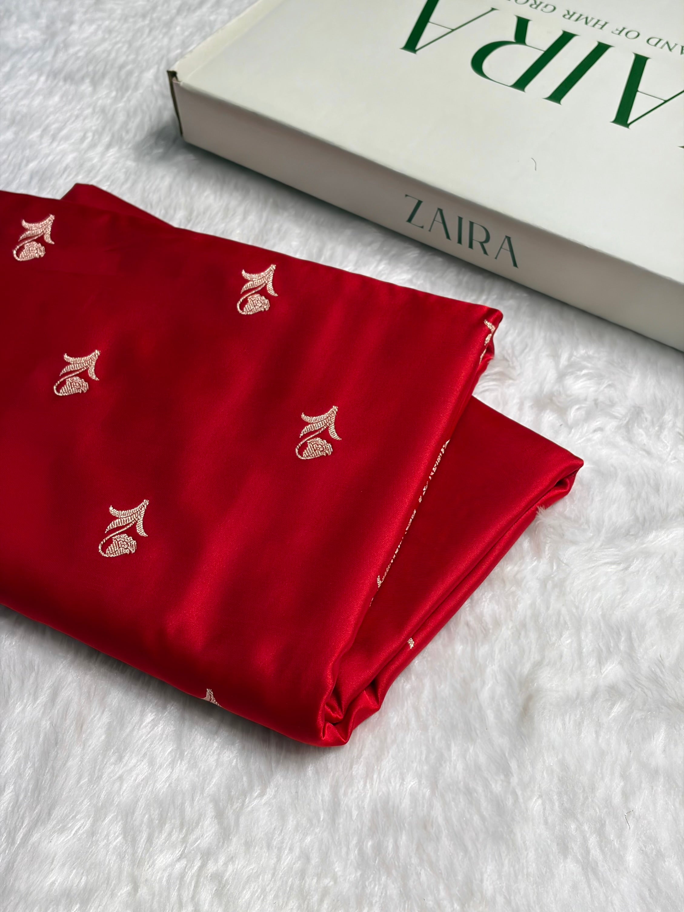 Maroon Boota With Floral Border Mashru Silk Saree MSM-96