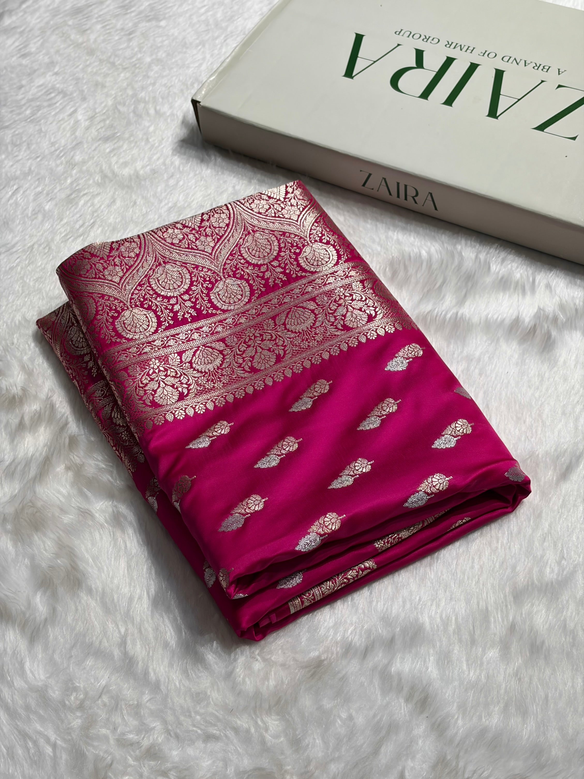 Rani Shades Floral Booti Mashru Silk Saree MSM-69