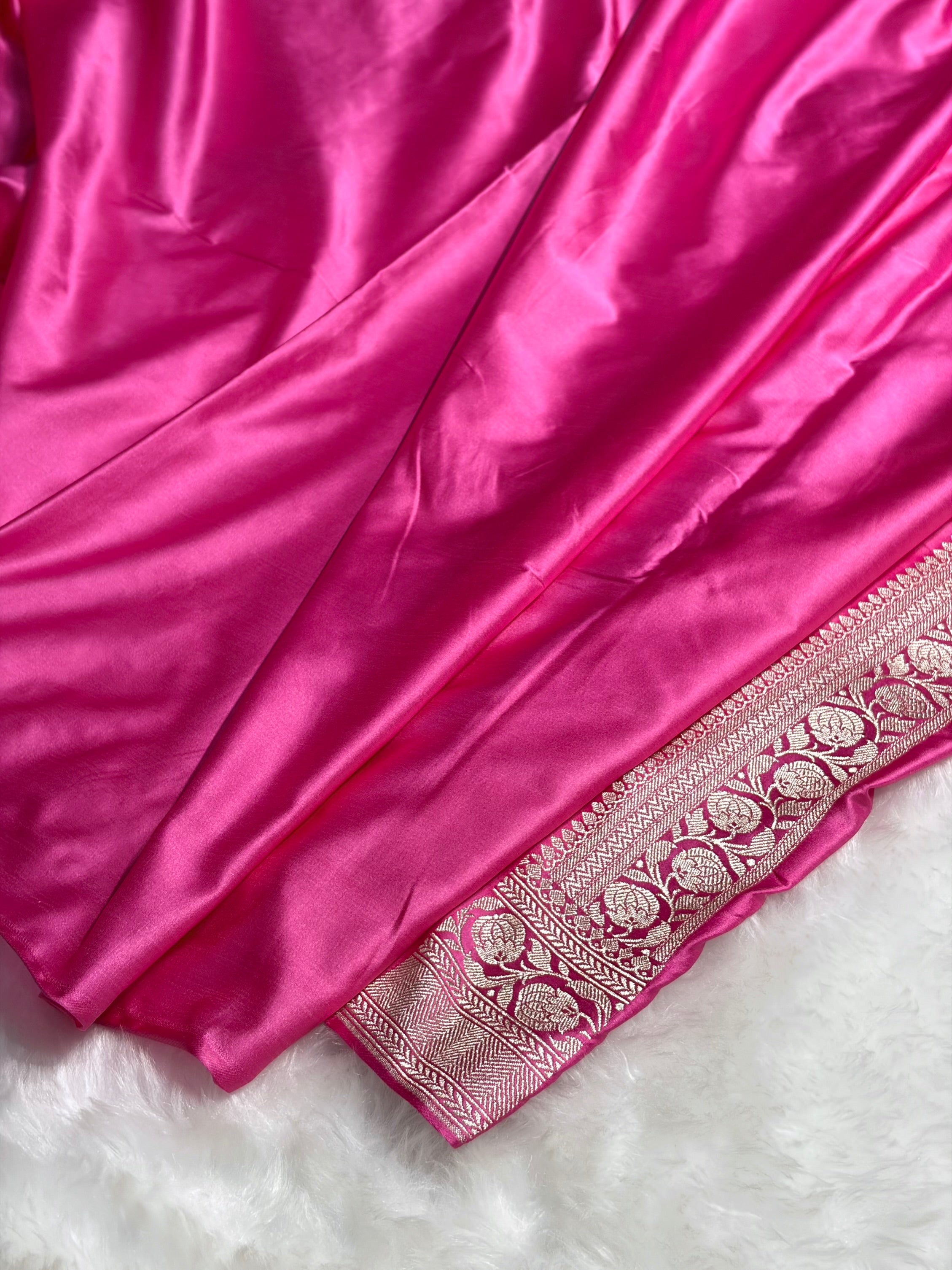 Blush Pink Minakari Boota Mashru Silk Saree MS35