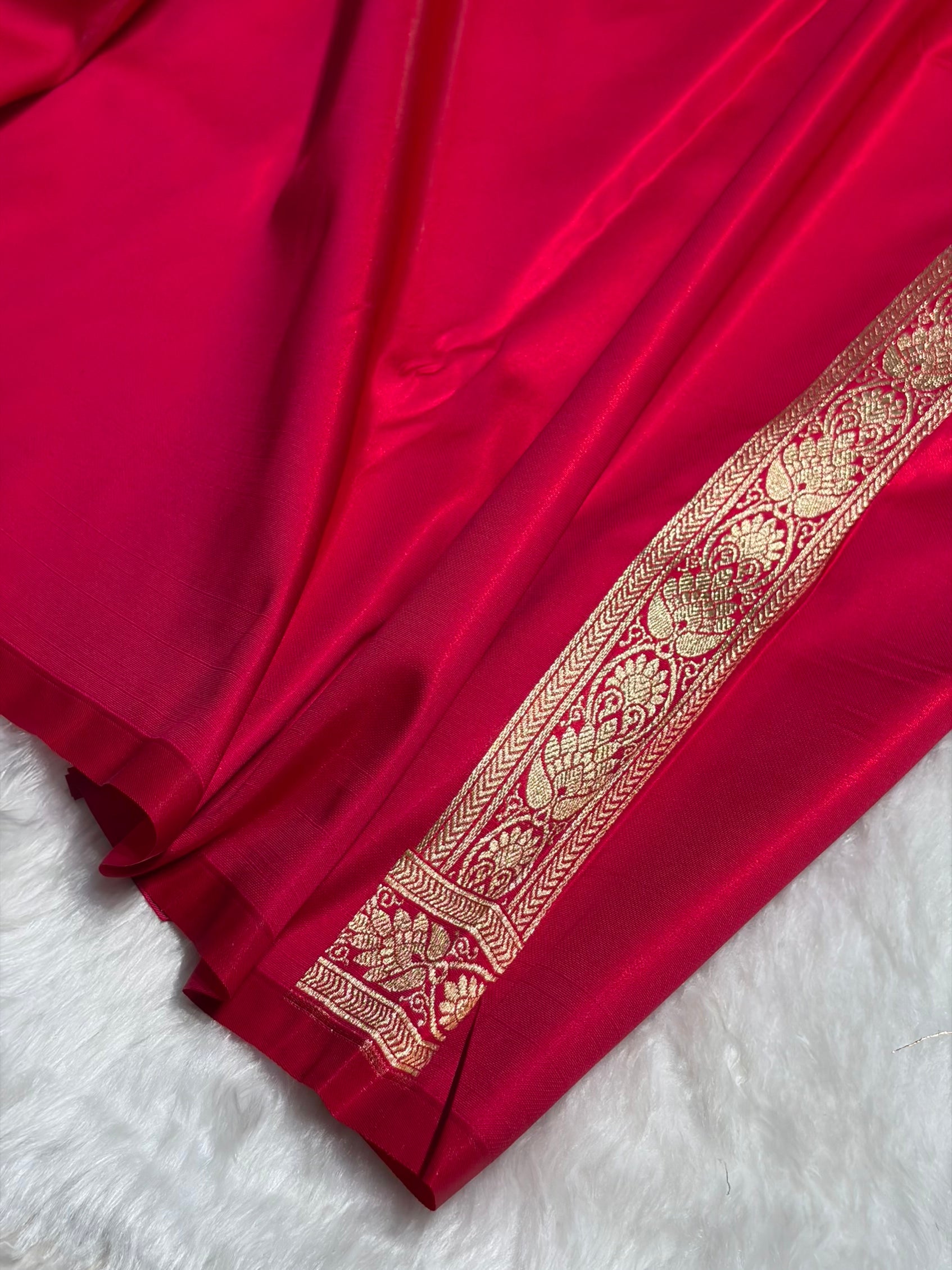 Satin Silk Booti in Cross Rani Shades