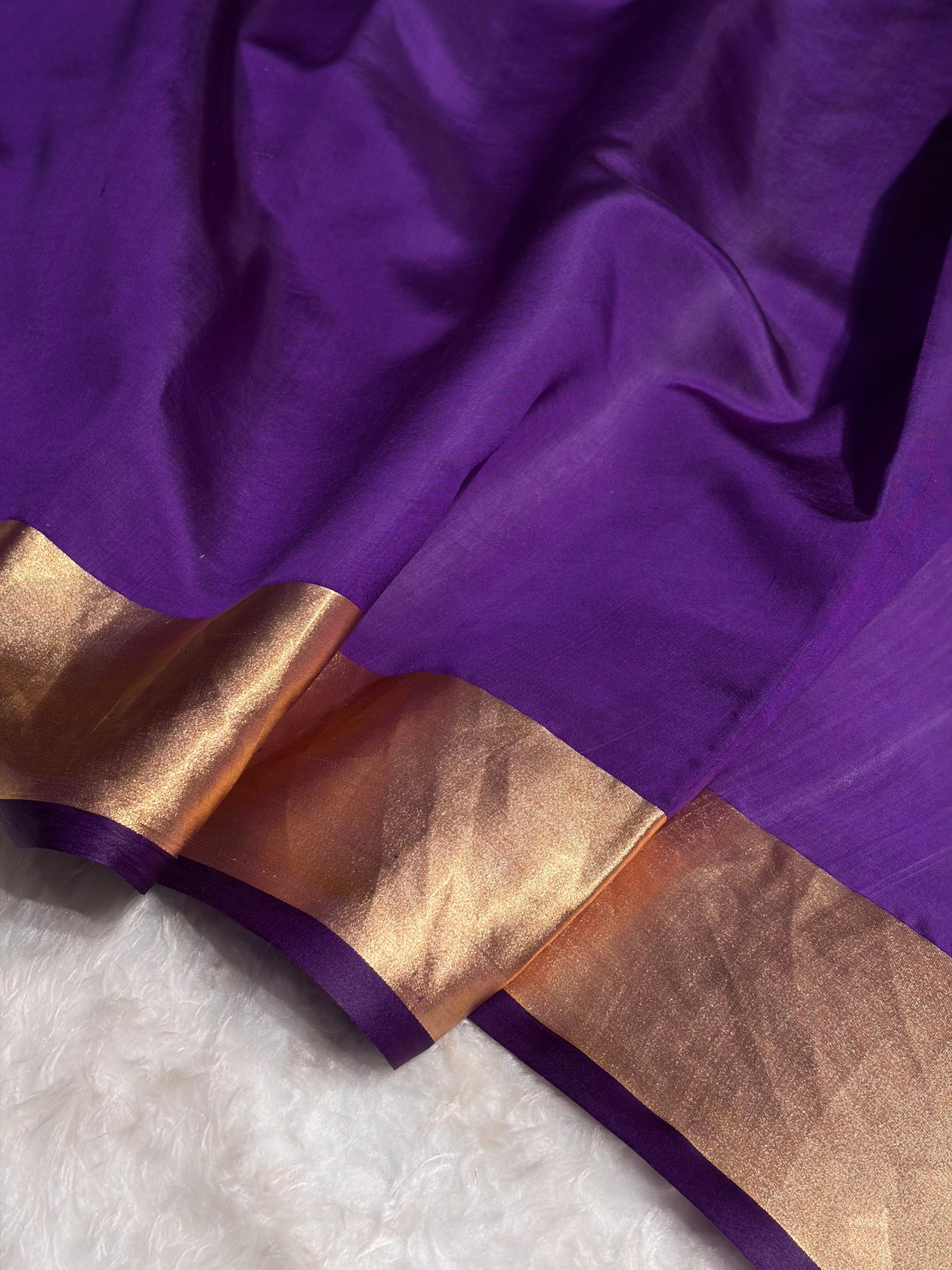 Purple Shades Handwoven Pure Paper Silk RM-53