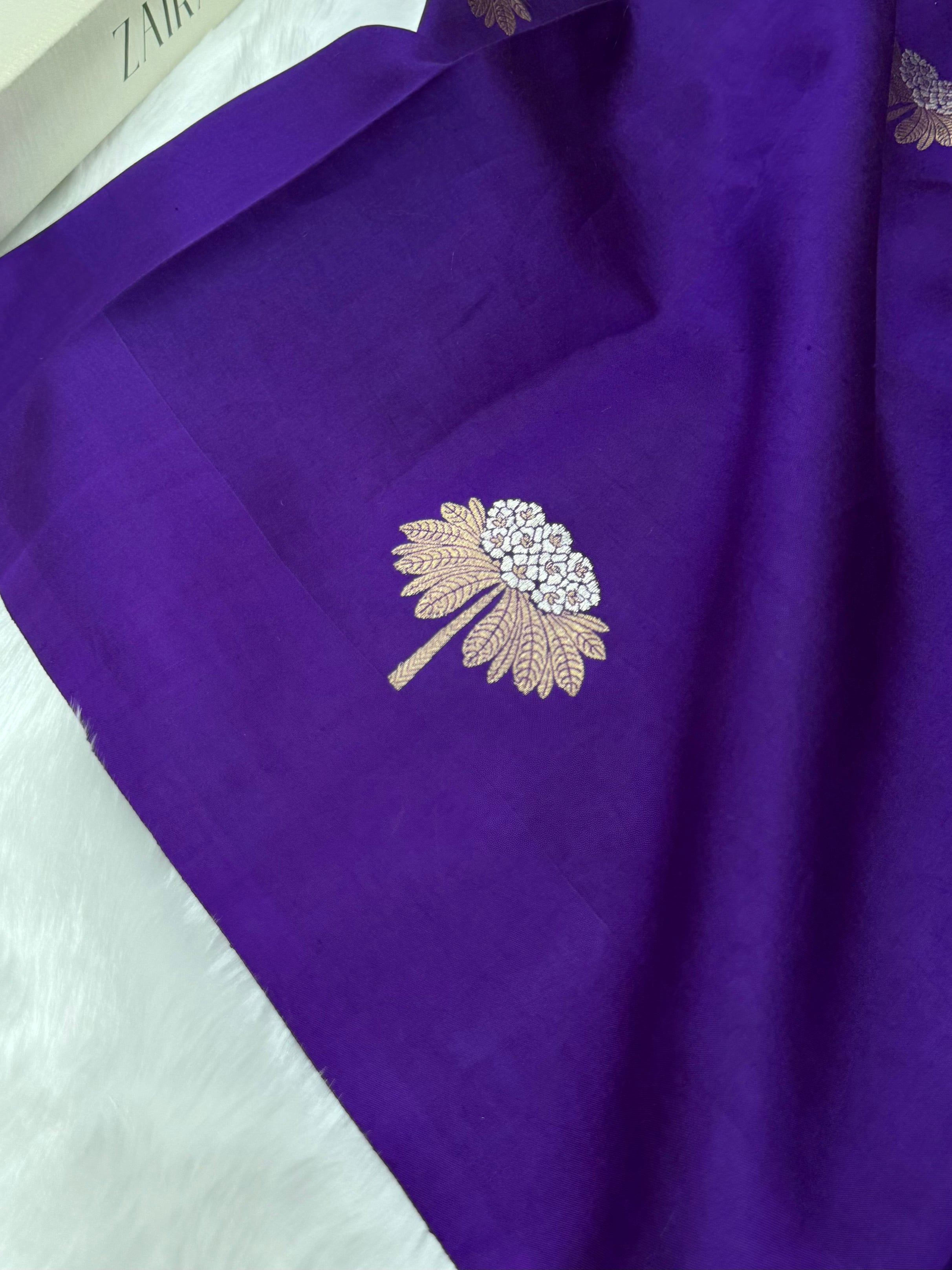 Purple Shades Meena Boota Handwoven Raw Mango Silk RM-43