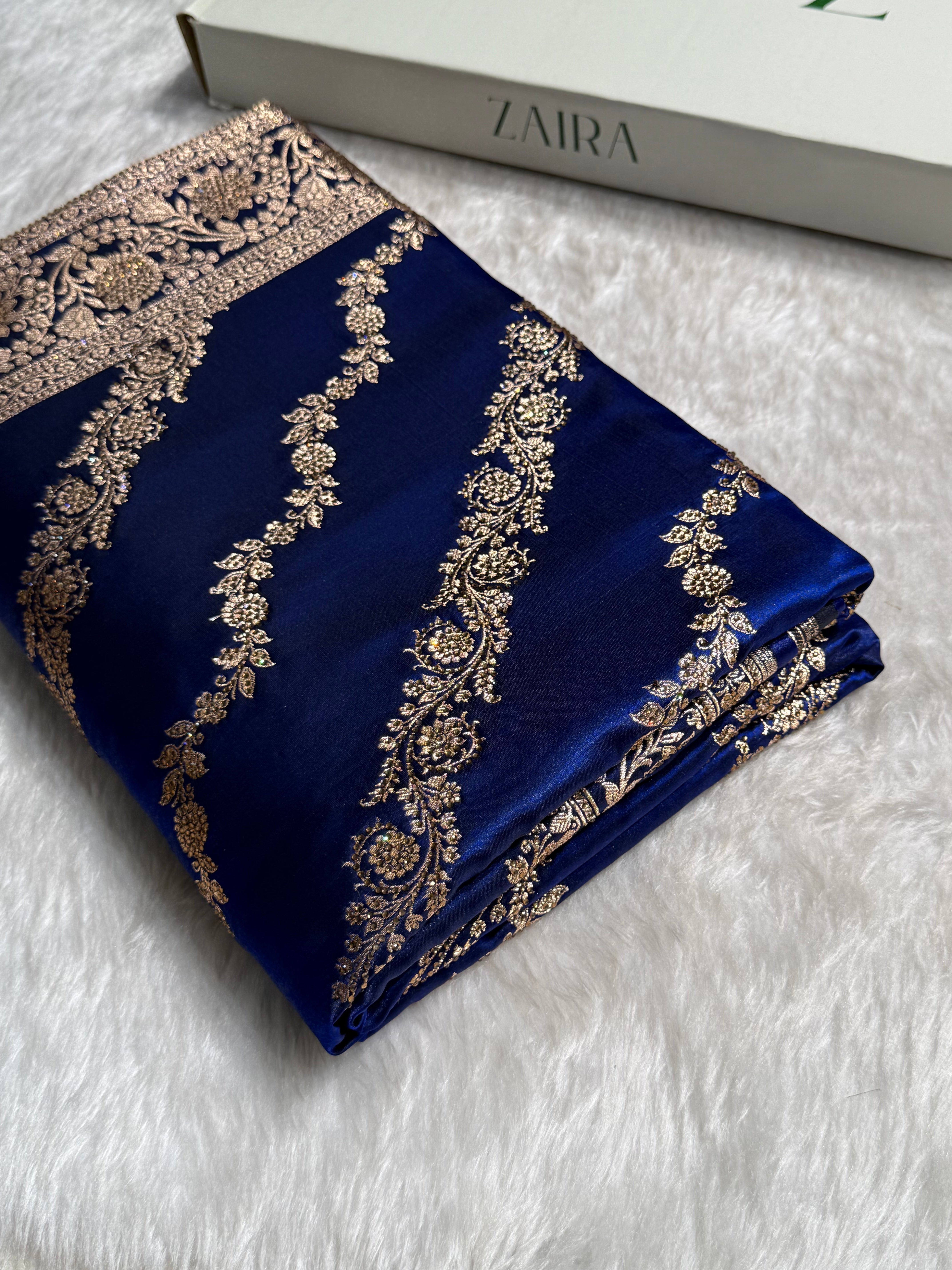 Bridal Royal Blue Cross with Swarovski Stone Work BSS-10