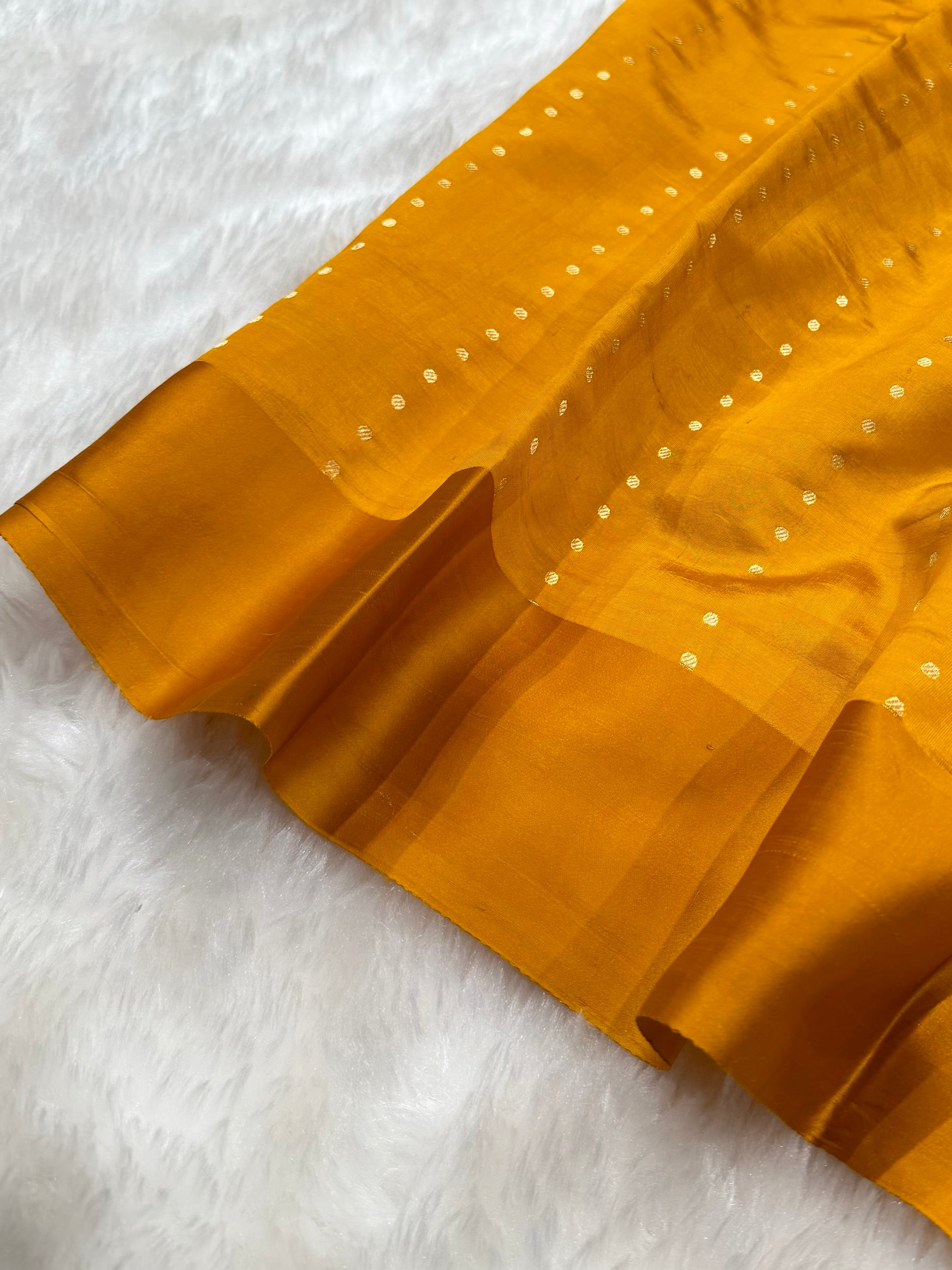 Mustard Shades Handwoven Pure Katan Paper Silk RM-70