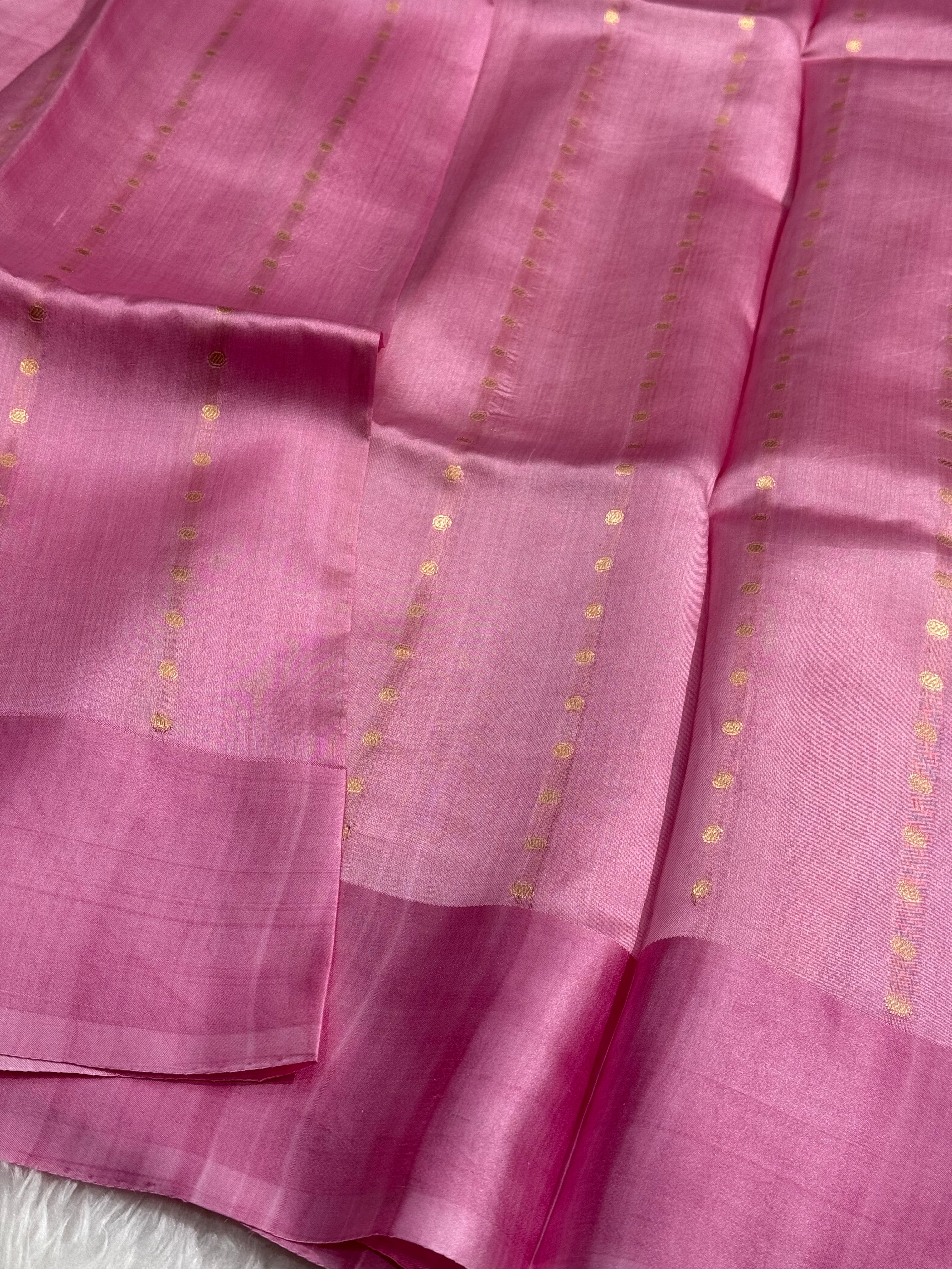 RoseBloom Pink Handwoven Paper Mango Silk
