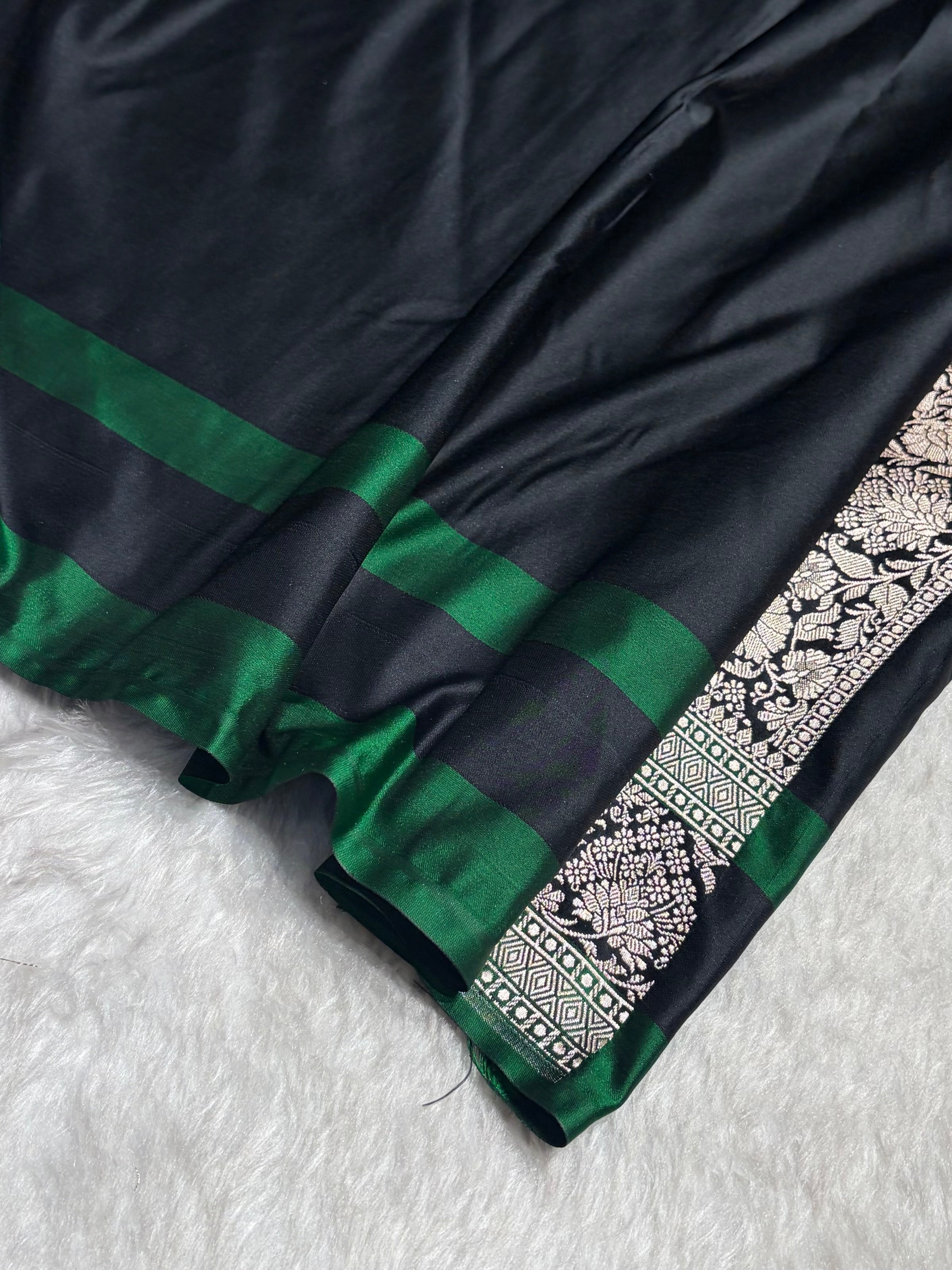 Cross Wine With Floral Border Mashru Silk Saree MSM-99