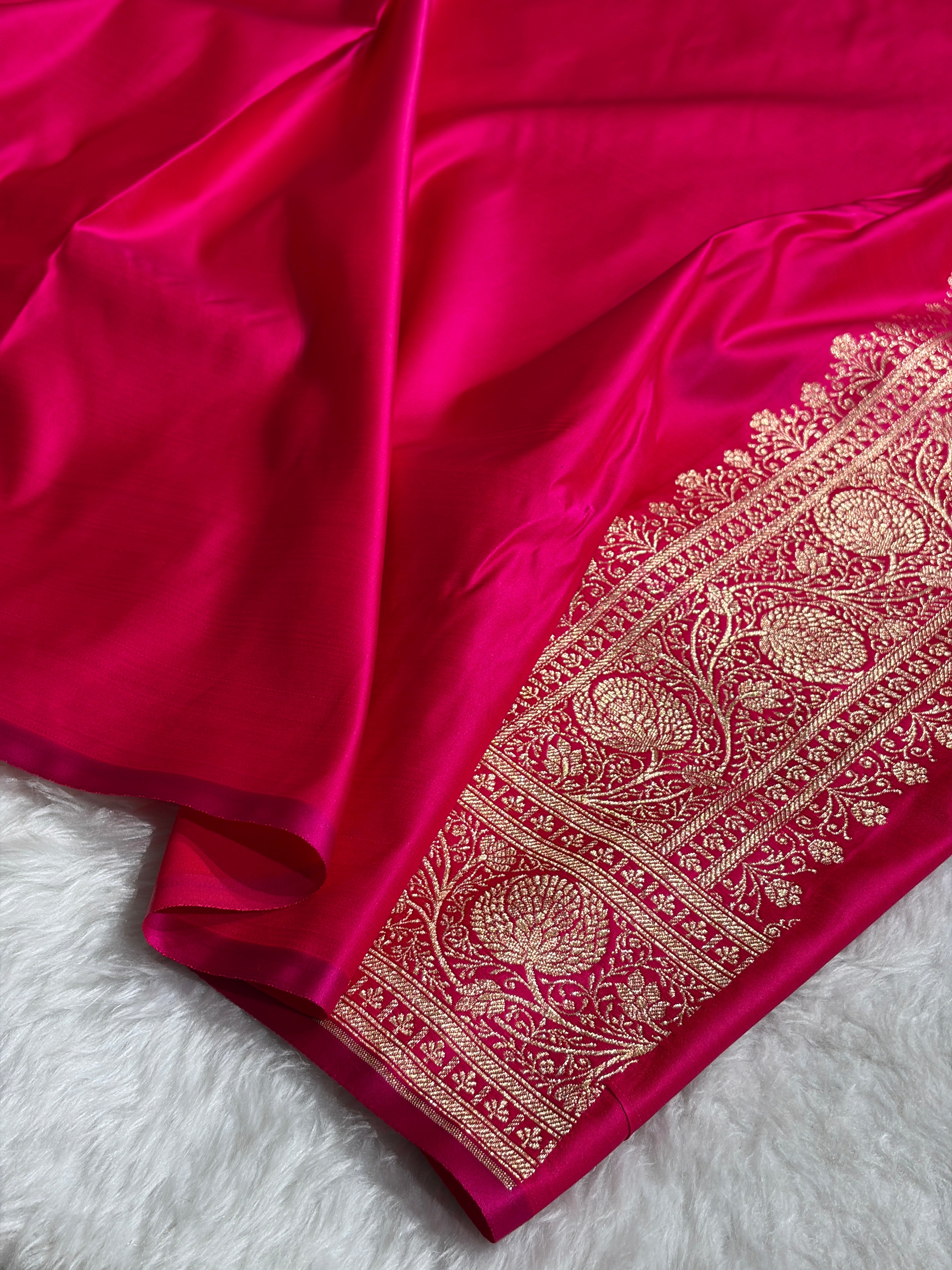 Green - Rani Banarasi Boota Katan Silk Saree SKM29