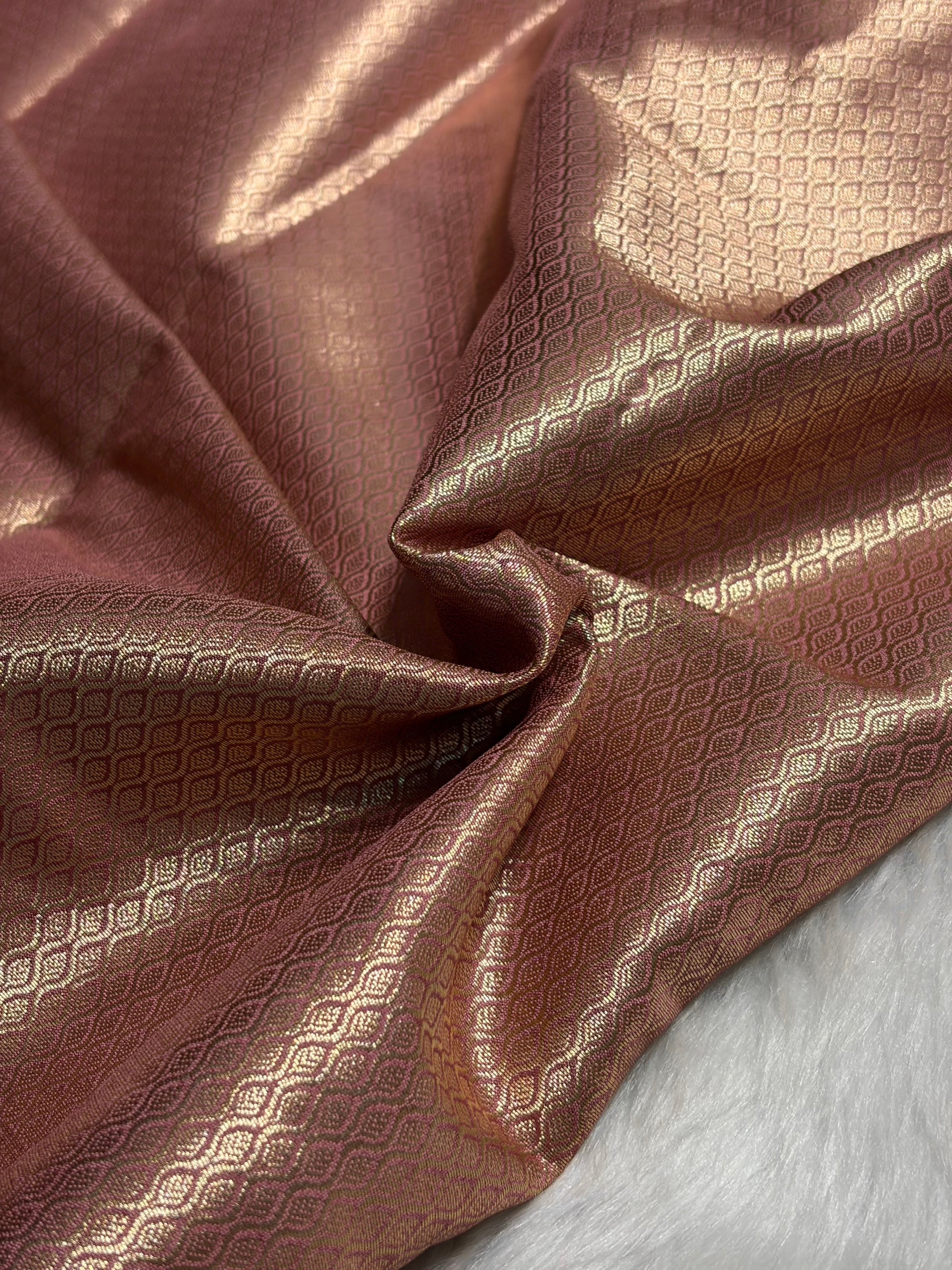Minakari Dusty Peach Shades Pure Chiniya Silk CH-02