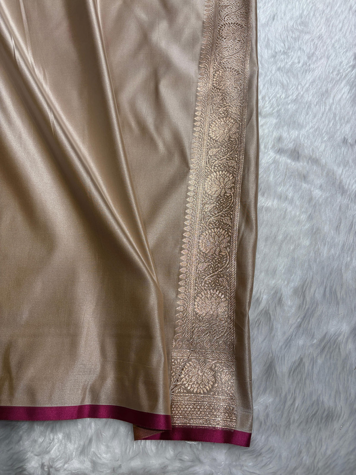 Banarasi Dusty Tusser Shades Booti Katan Silk Saree SK07